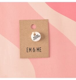 Em & Me Studio White "Microchipped" Tag