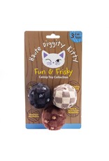 Haute Diggity Dog Kitty Vuiton Balls (Checker) Organic Catnip Toys