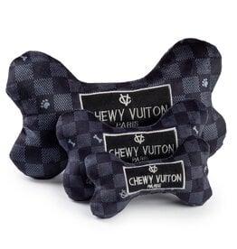 Haute Diggity Dog Black Checker Chewy Vuiton Bone