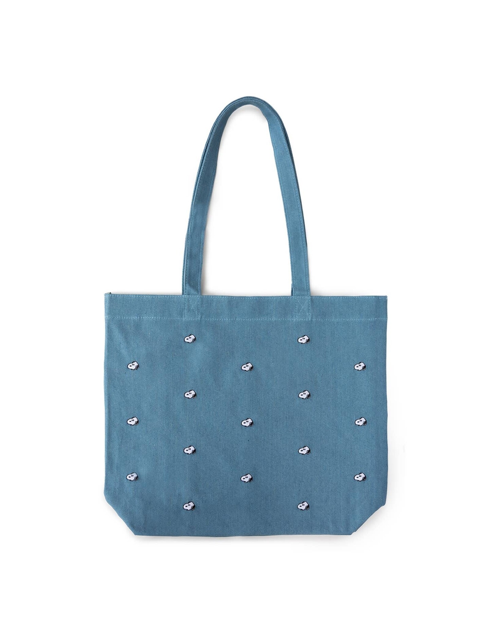 Three Potato Four Snoopy Embroidered Denim Tote