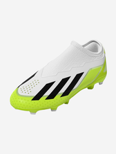 ADIDAS X CRAZYFAST.3 LACELESS FG KIDS WHITE ID9357 - Soccer Action