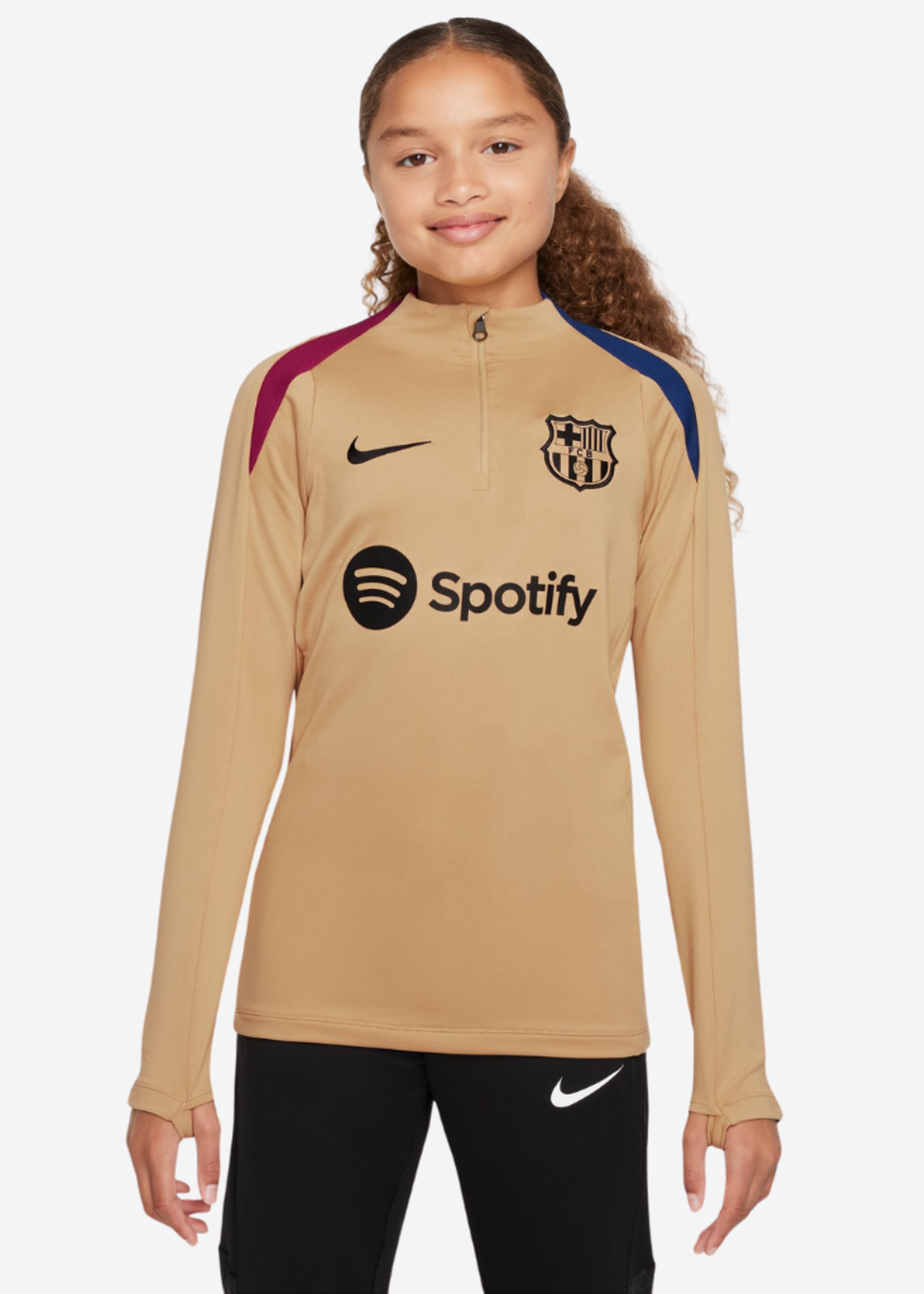 NIKE FC Barcelona Strike KIDS TOP GOLD  FN9936-717