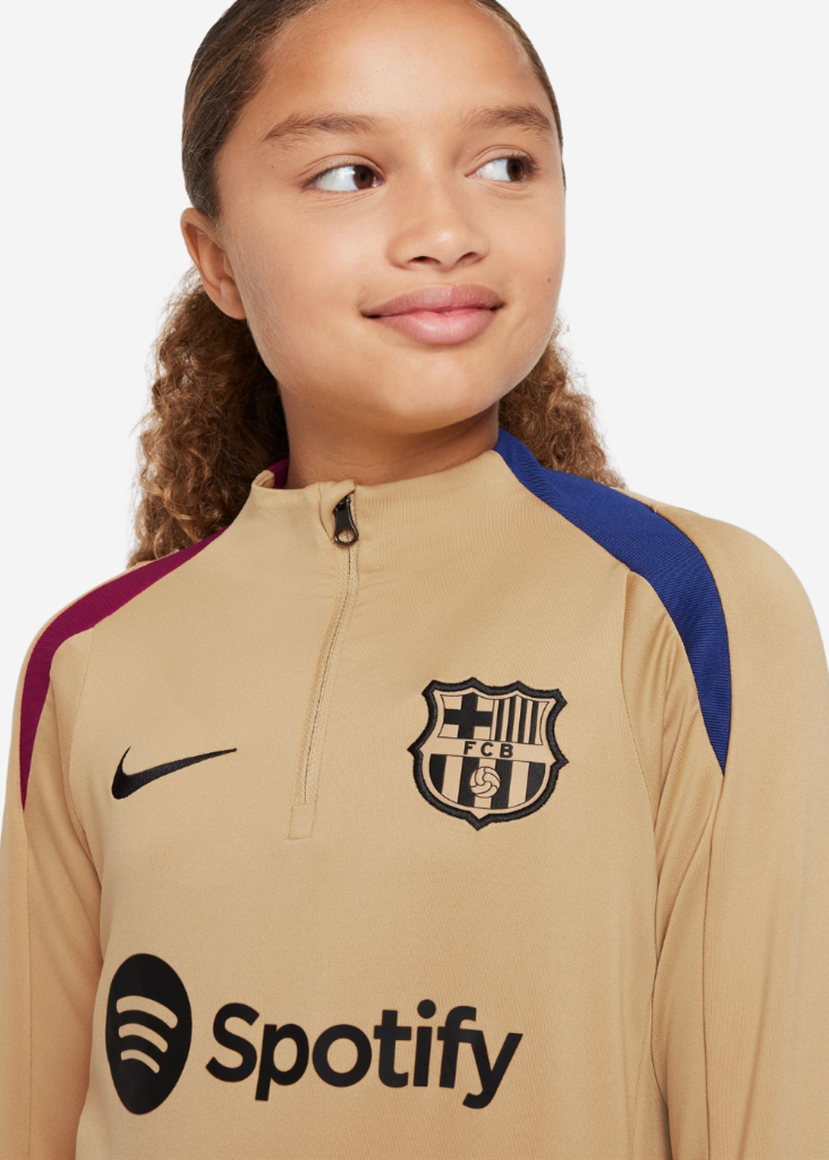 NIKE FC Barcelona Strike KIDS TOP GOLD  FN9936-717