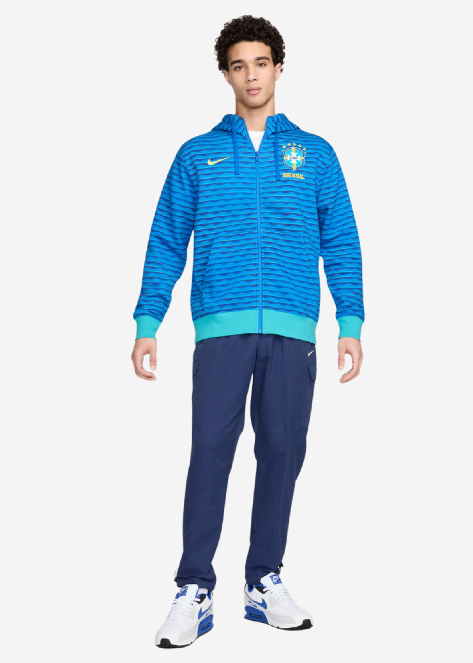 NIKE CBF Brasil M NSW CLUB HOODIE FZ BB FJ7239-458