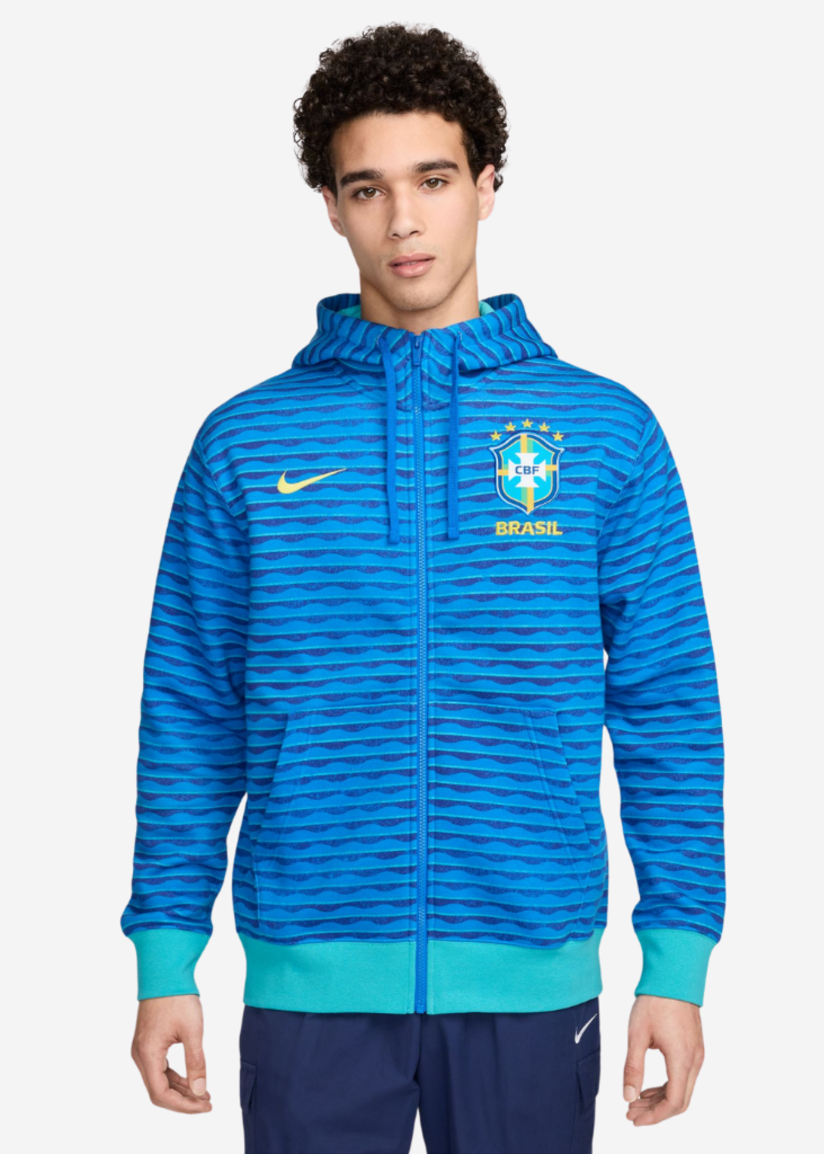 NIKE CBF Brasil M NSW CLUB HOODIE FZ BB FJ7239-458