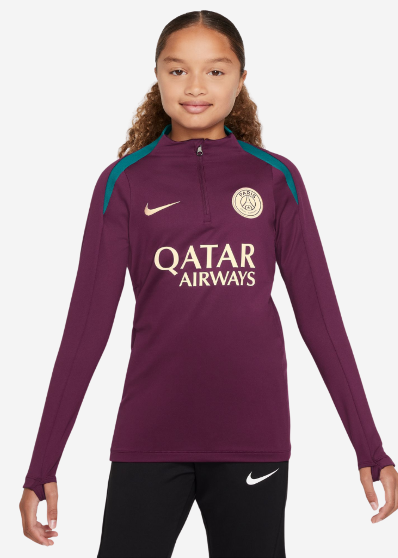 NIKE Paris Saint-Germain Strike Kids Top BORDEAUX FN9940-613