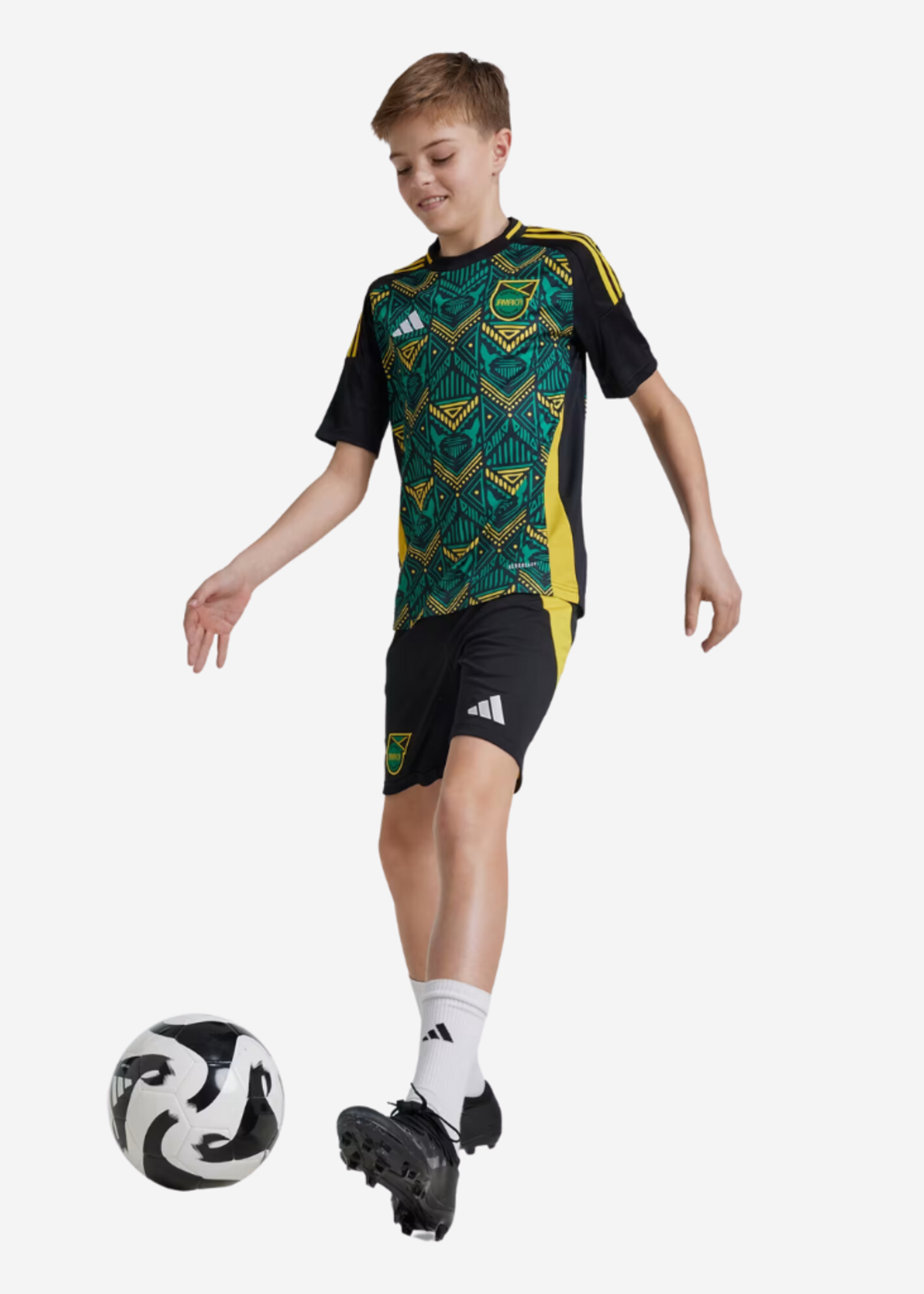 ADIDAS JFF JAMAICA AWAY JERSEY KIDS BLACK IS5671