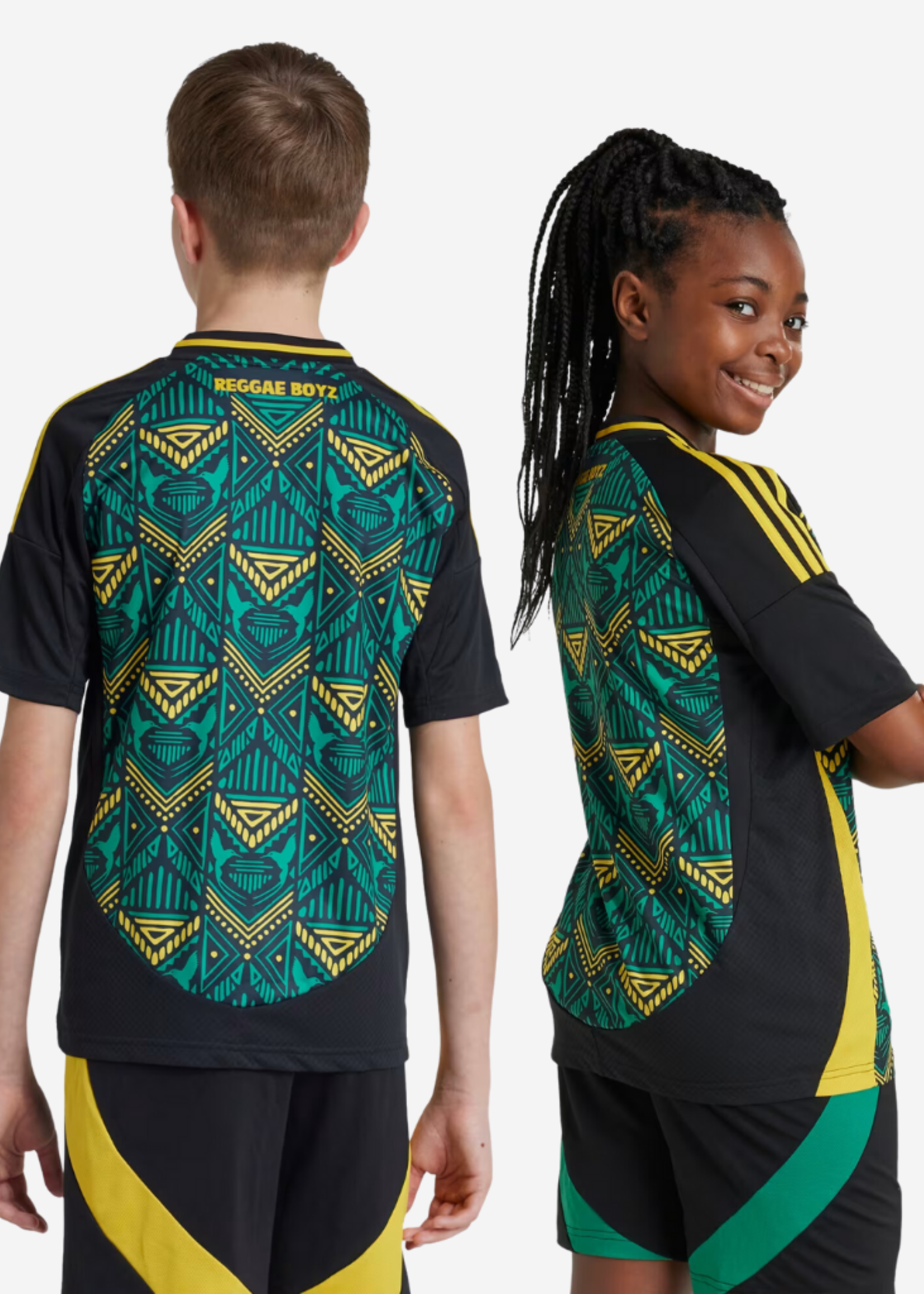 ADIDAS JFF JAMAICA AWAY JERSEY KIDS BLACK IS5671