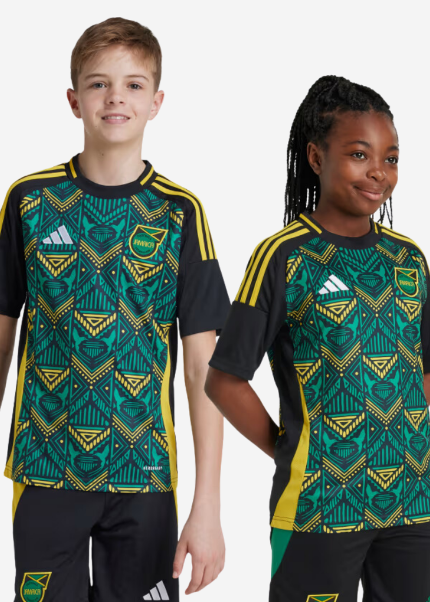 ADIDAS JFF JAMAICA AWAY JERSEY KIDS BLACK IS5671