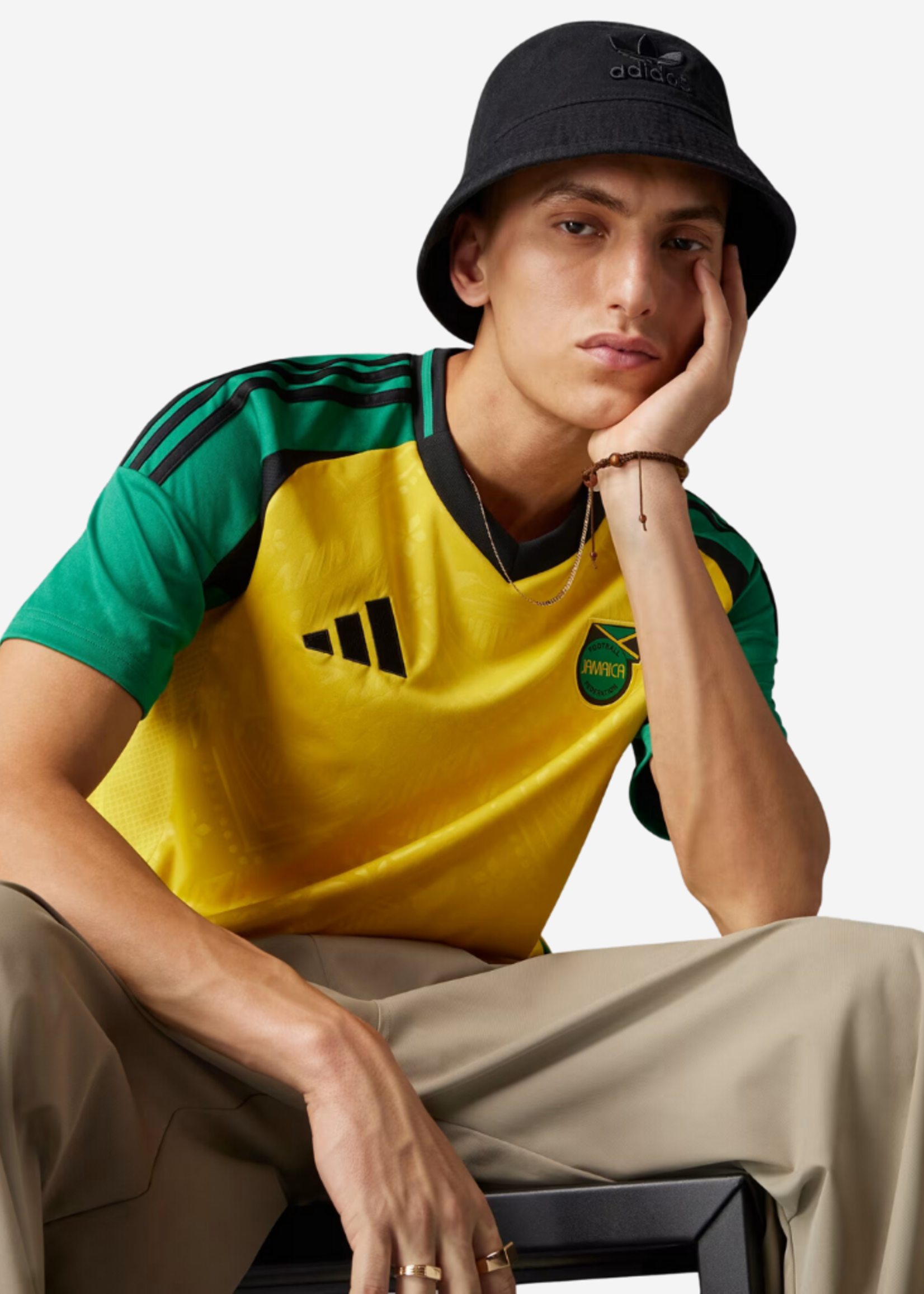 ADIDAS JFF JAMAICA HOME JERSEY HAZYEL IT8541