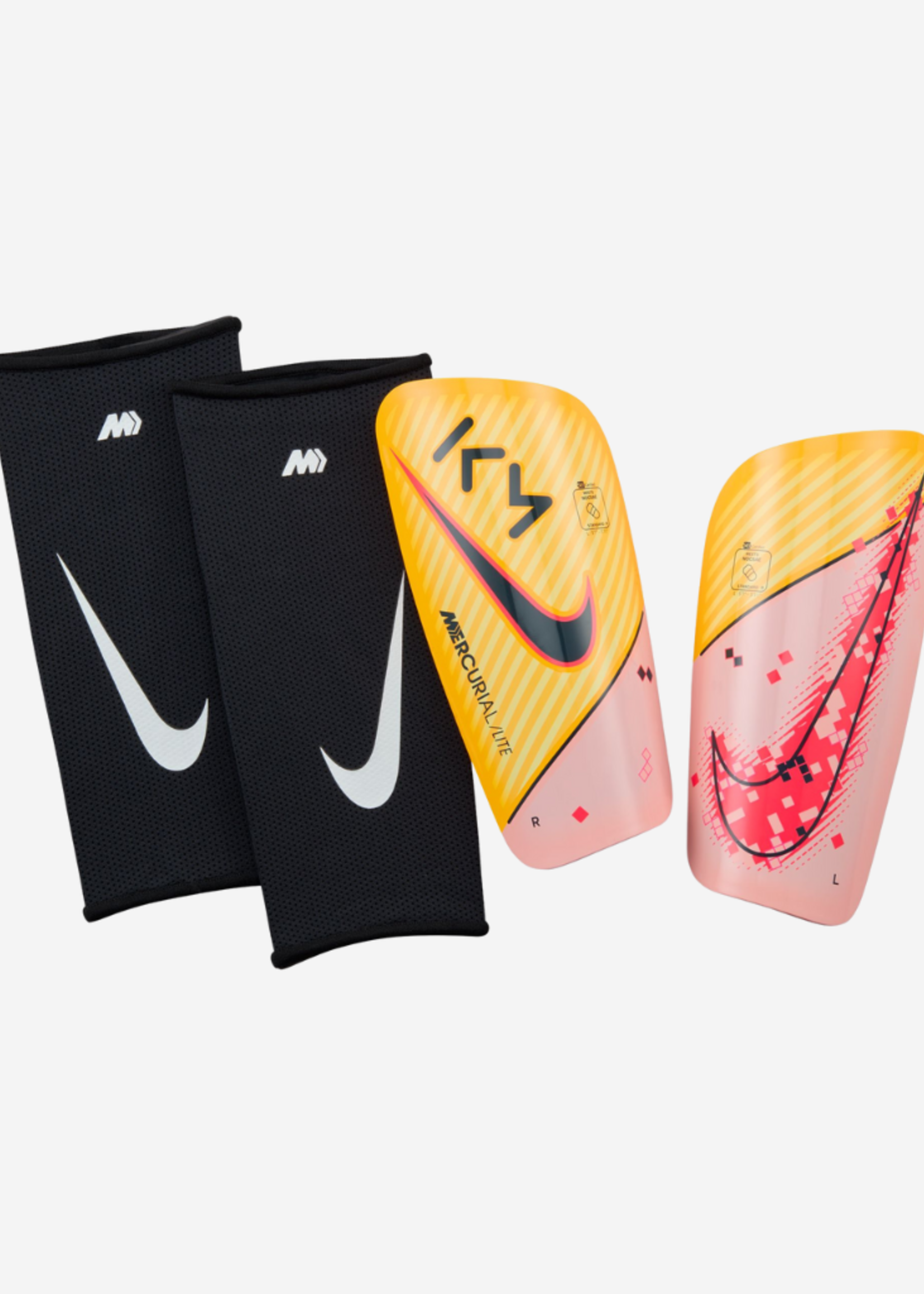 NIKE KM Mercurial Lite Shin Guards ORANGE/PUNCH FZ3066-826