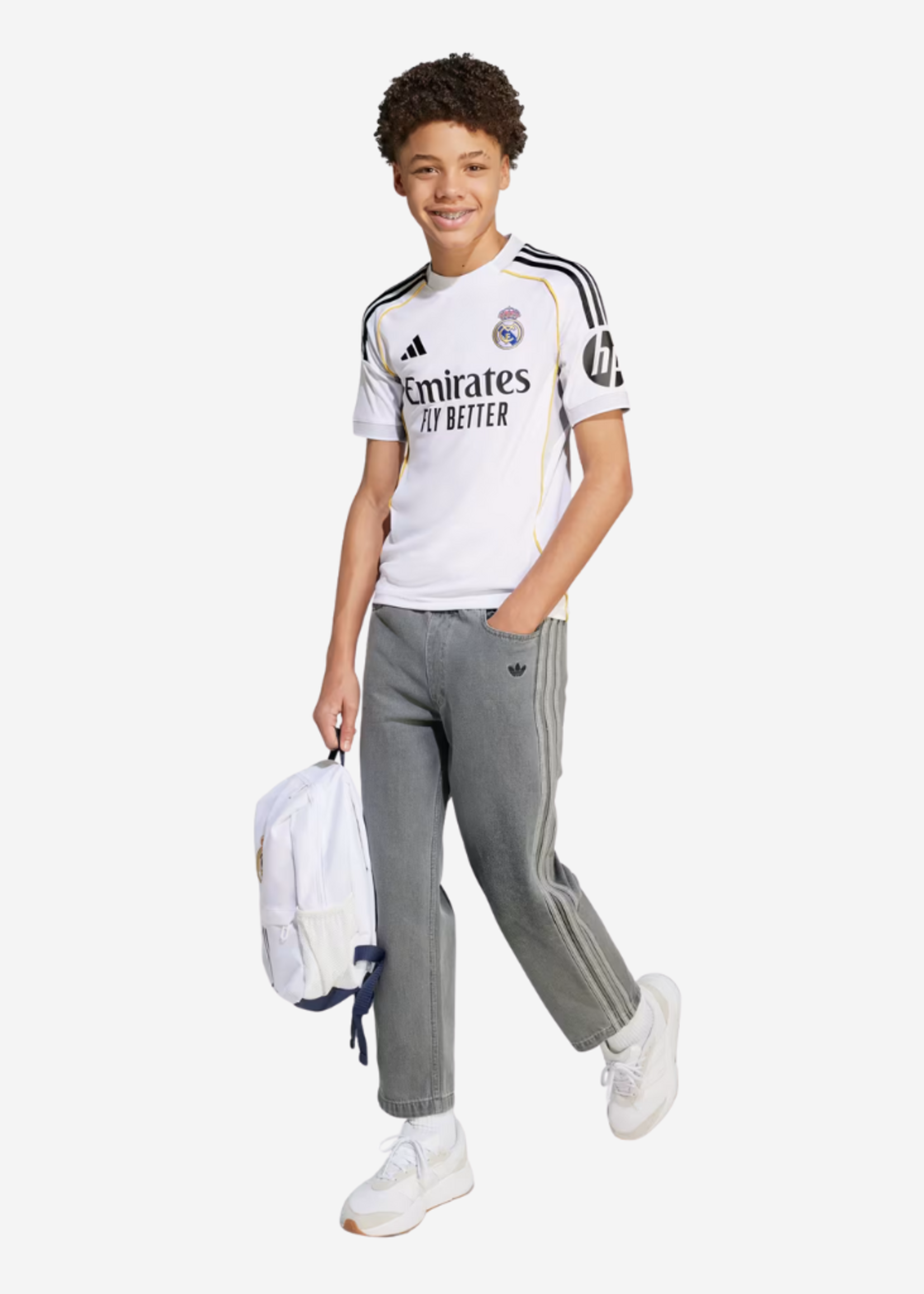 ADIDAS REAL MADRID HOME JSY YOUTH WHITE JN8887