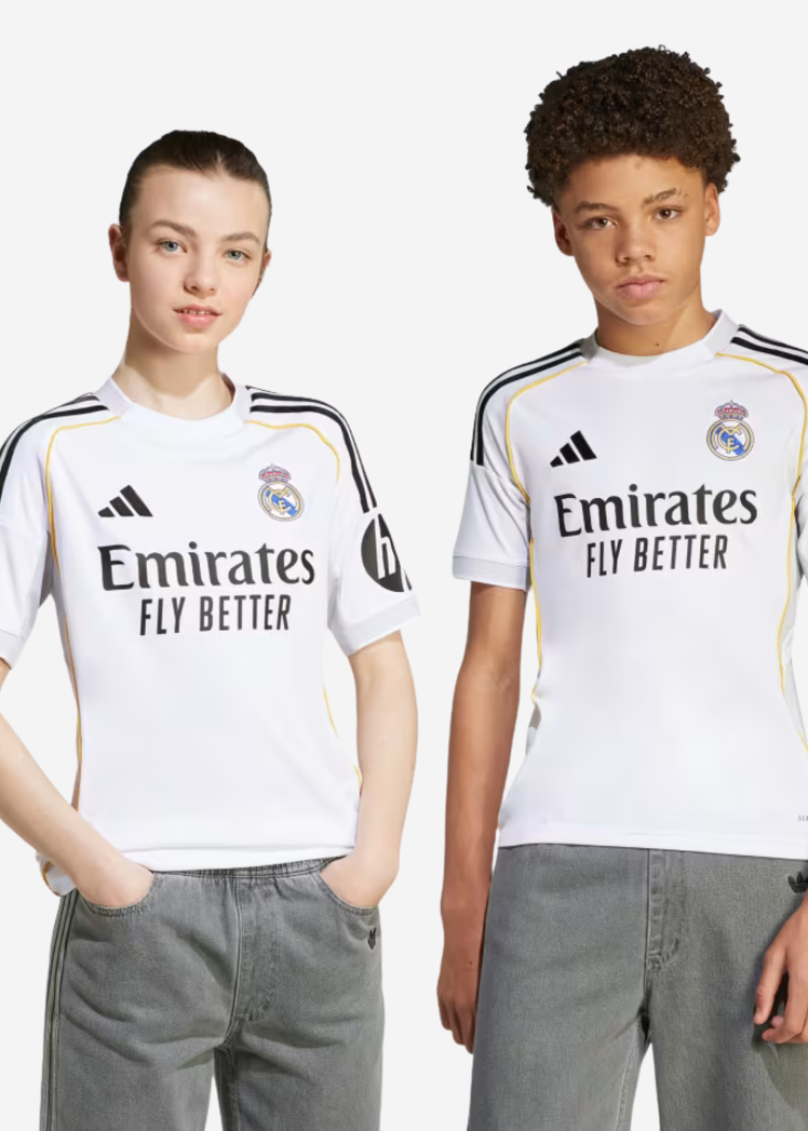 ADIDAS REAL MADRID HOME JSY YOUTH WHITE JN8887