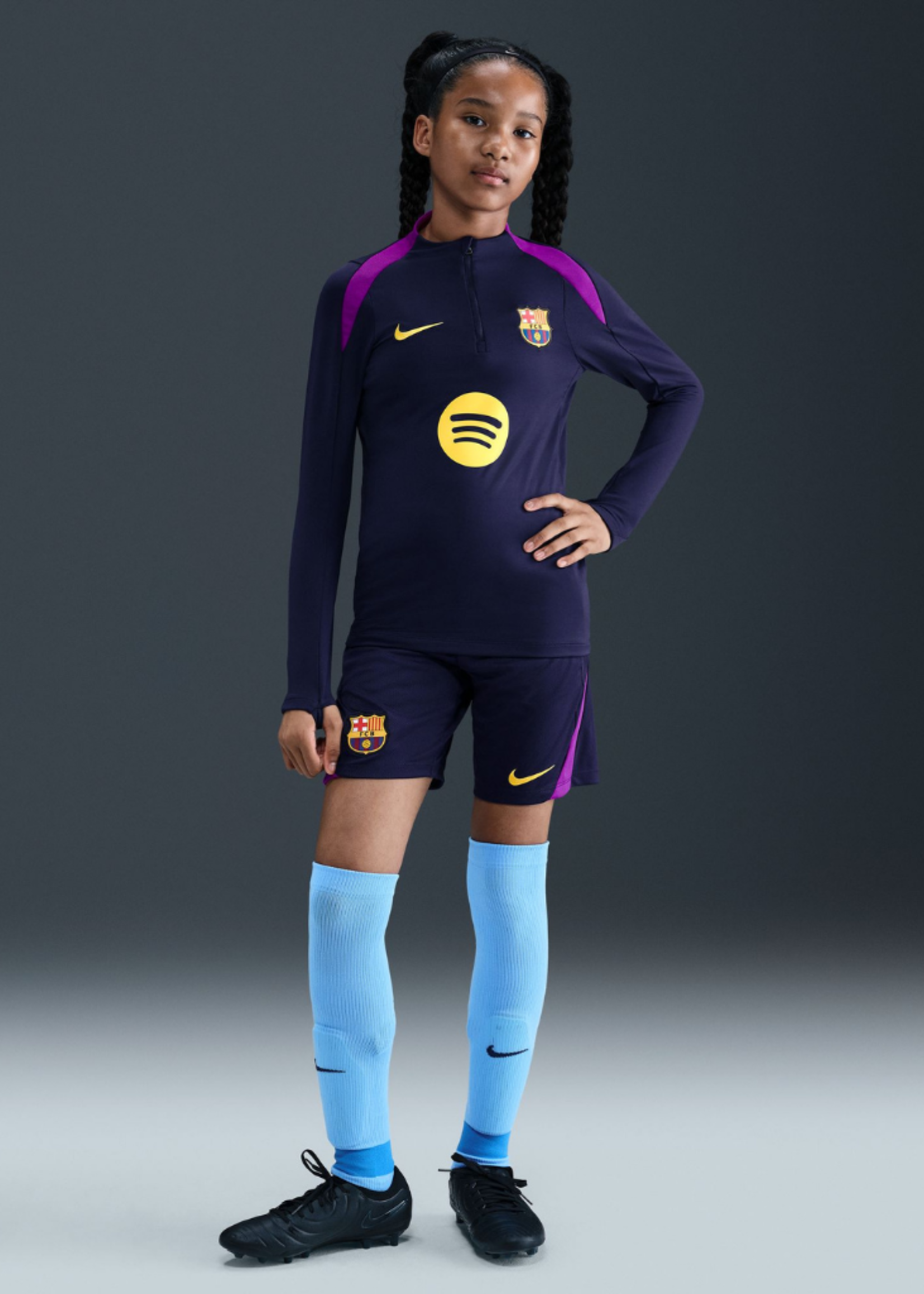 NIKE FC Barcelona Strike TOP KIDS PURPLE/GOLD HJ7844-597