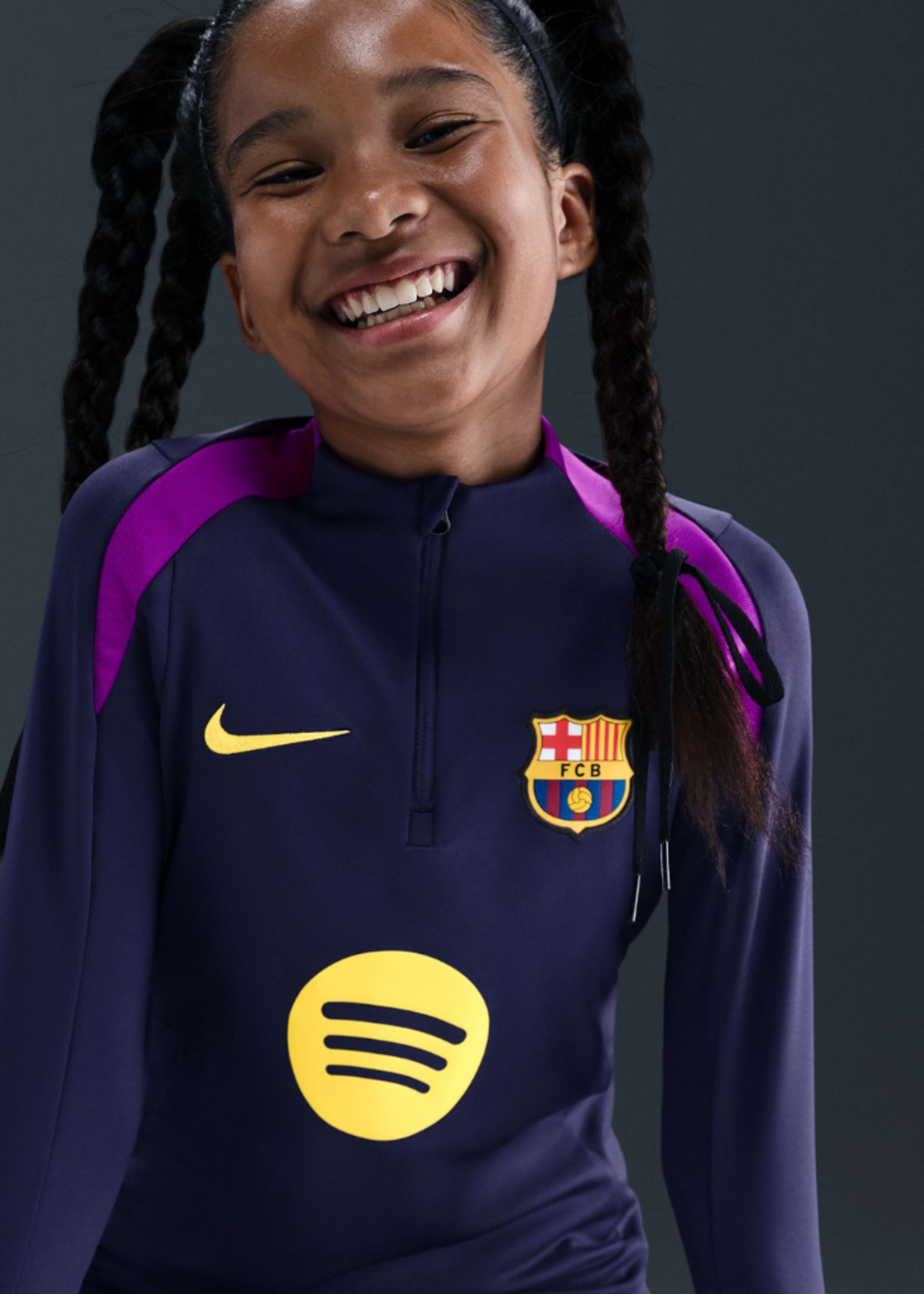 NIKE FC Barcelona Strike TOP KIDS PURPLE/GOLD HJ7844-597