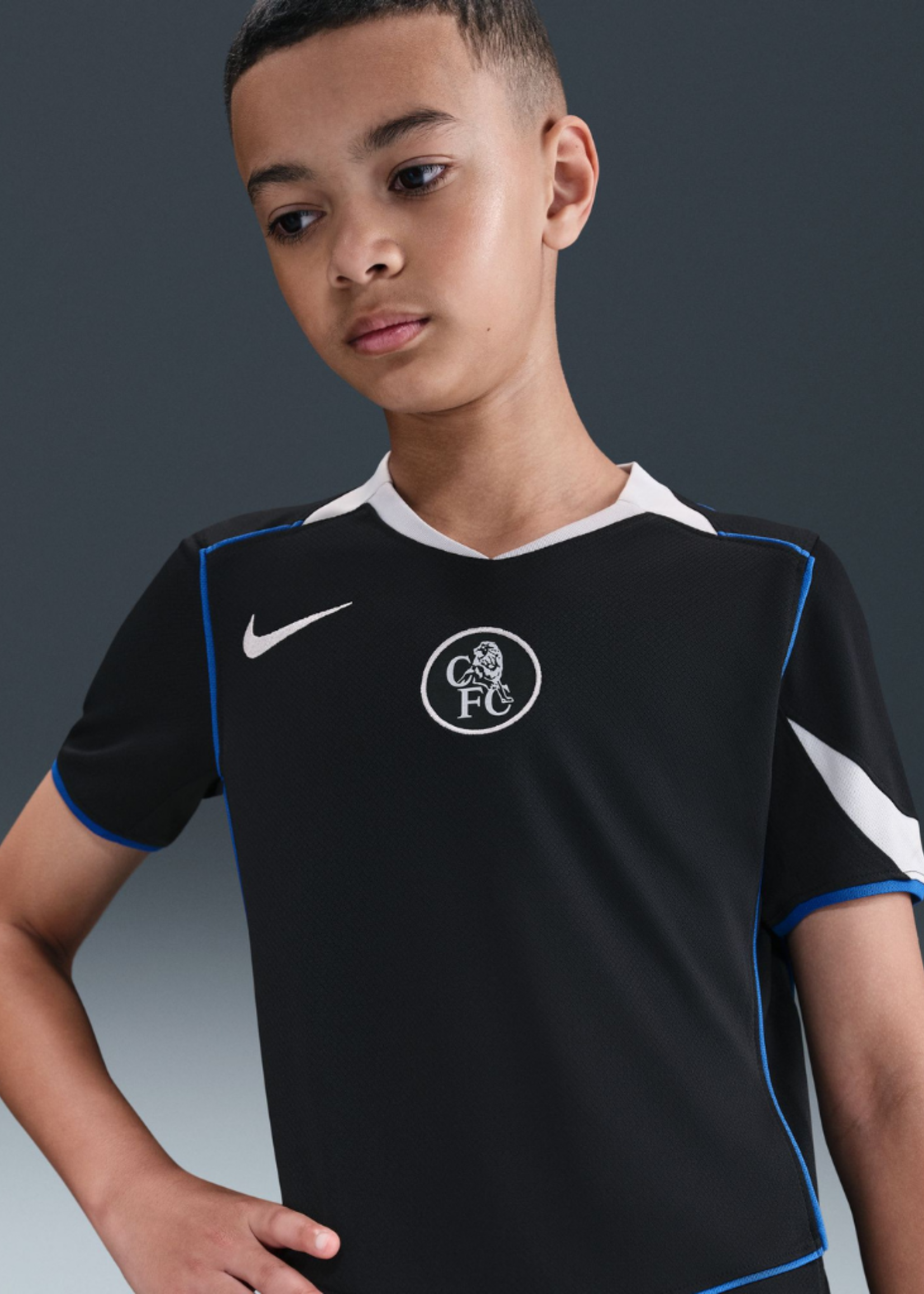 NIKE Chelsea FC 2025/26 Third KIDS BLACK/SILVER HM4123-011
