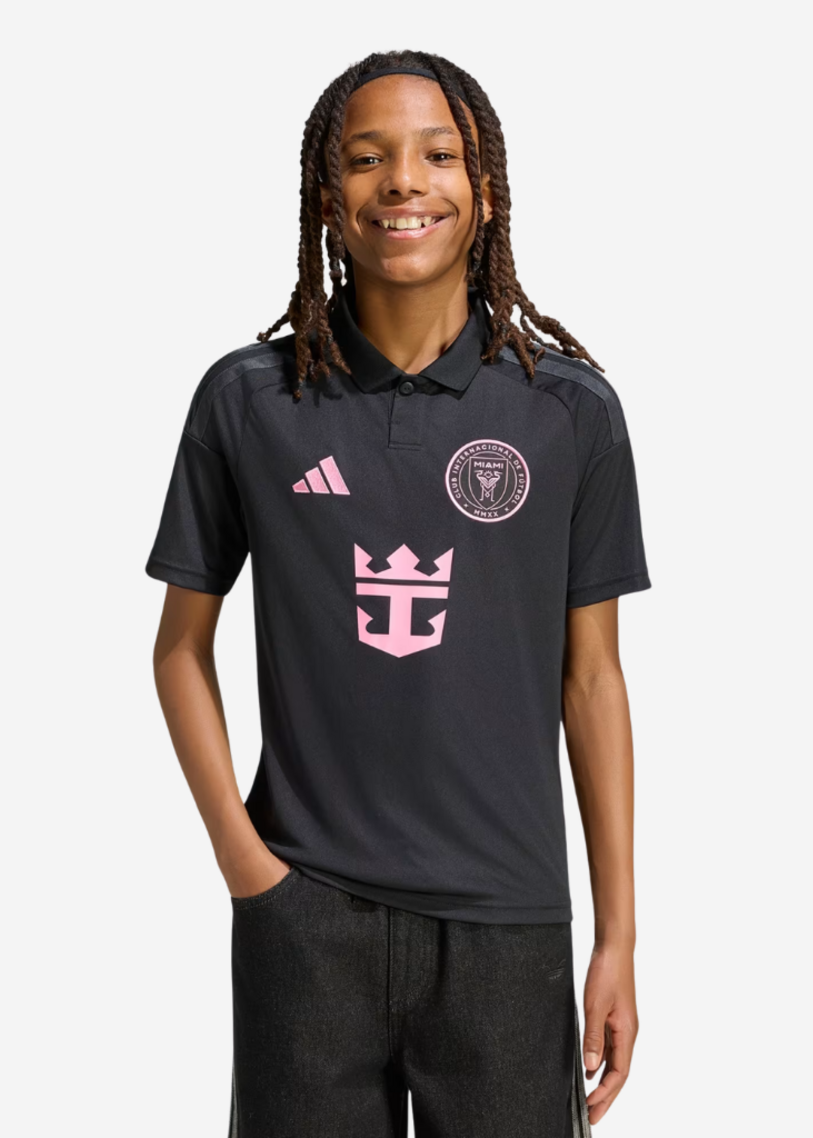 ADIDAS IMCF AWAY 2026 JSY YOUTH BLACK/PNK JL8486