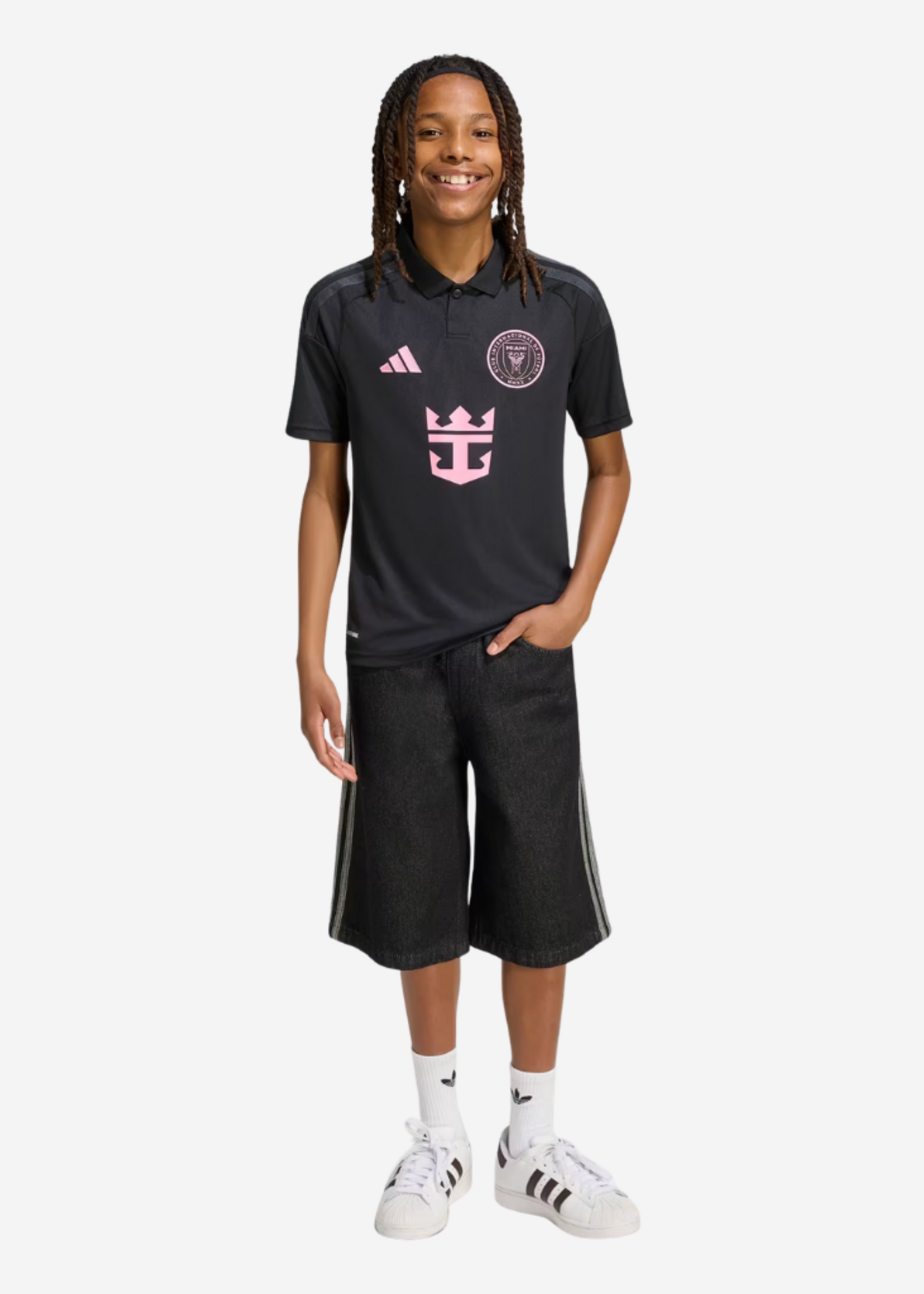 ADIDAS IMCF AWAY 2026 JSY YOUTH BLACK/PNK JL8486