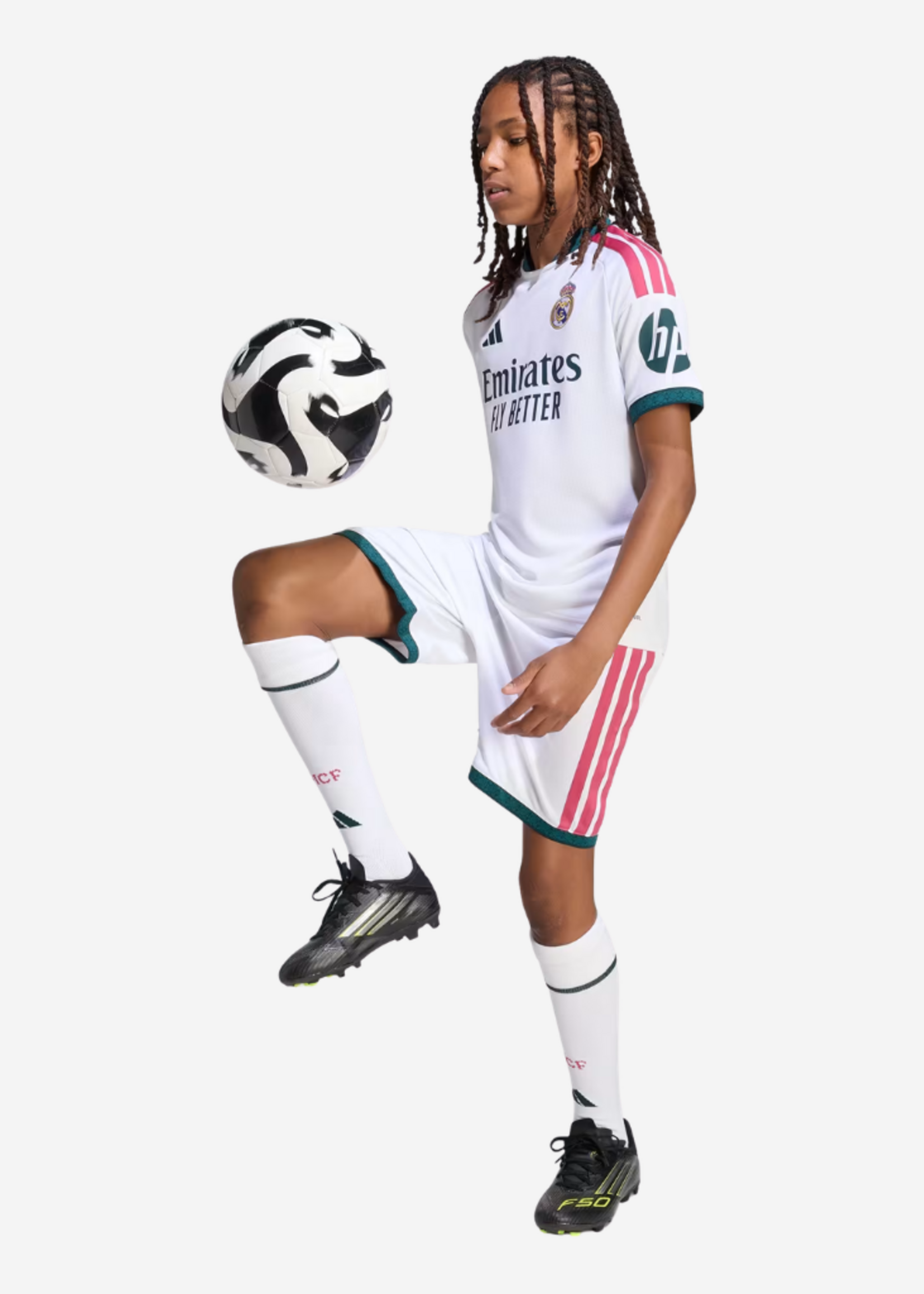 ADIDAS REAL MADRID HOME JSY YOUTH WHITE KC3993