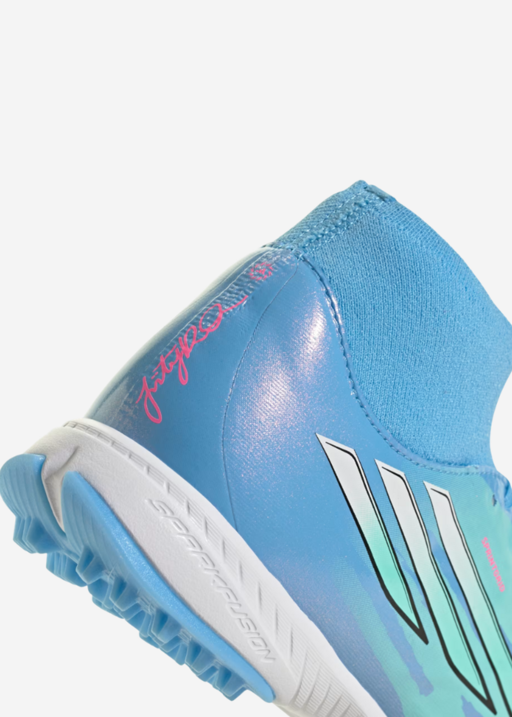 ADIDAS F50 SPARKFUSION LEAGUE TF TBLU/WHT/PNK LA4049