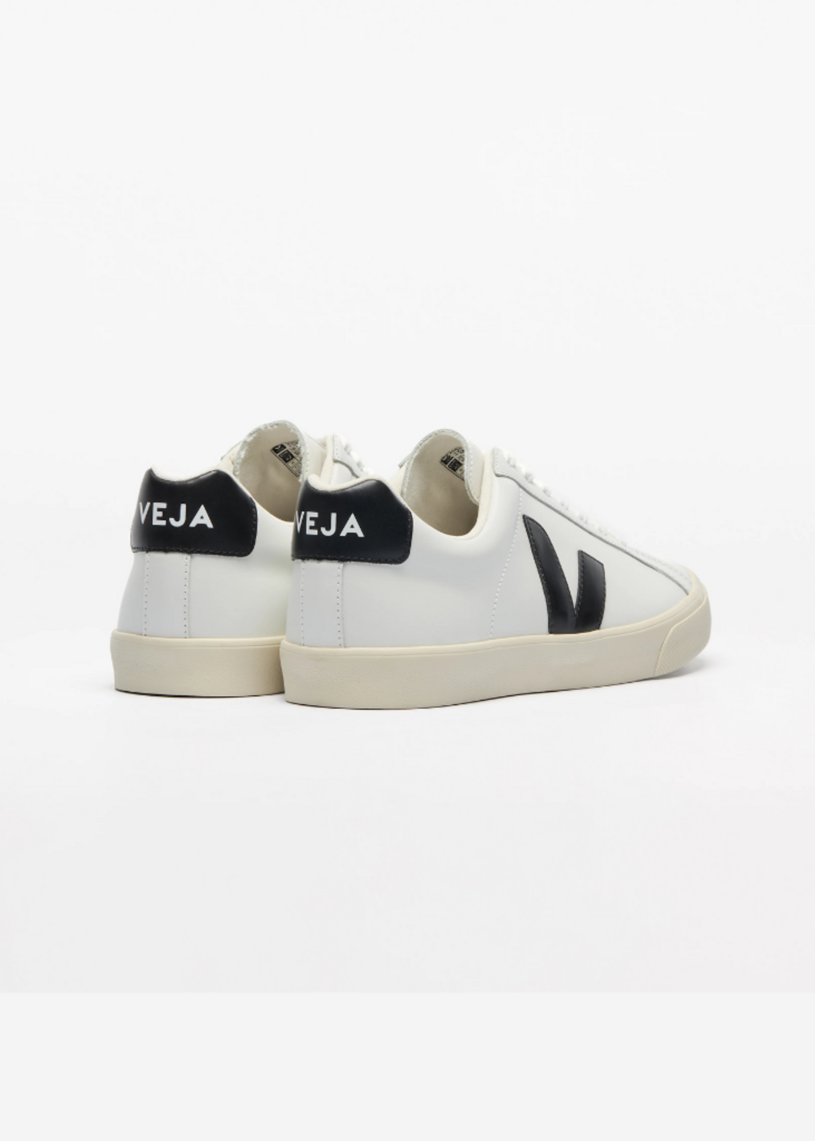 VEJA ESPLAR LOGO LEATHER  WHITE/BLACK EO0200005A