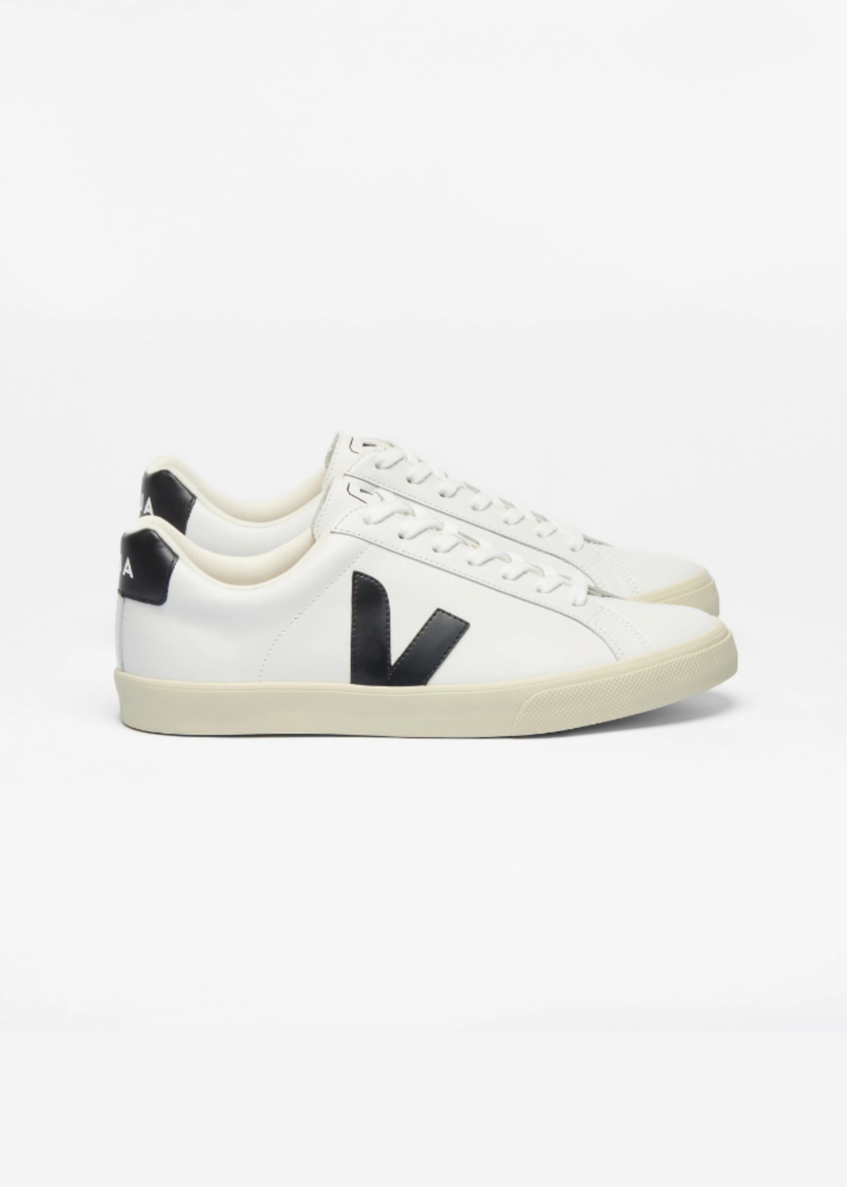 VEJA ESPLAR LOGO LEATHER  WHITE/BLACK EO0200005A