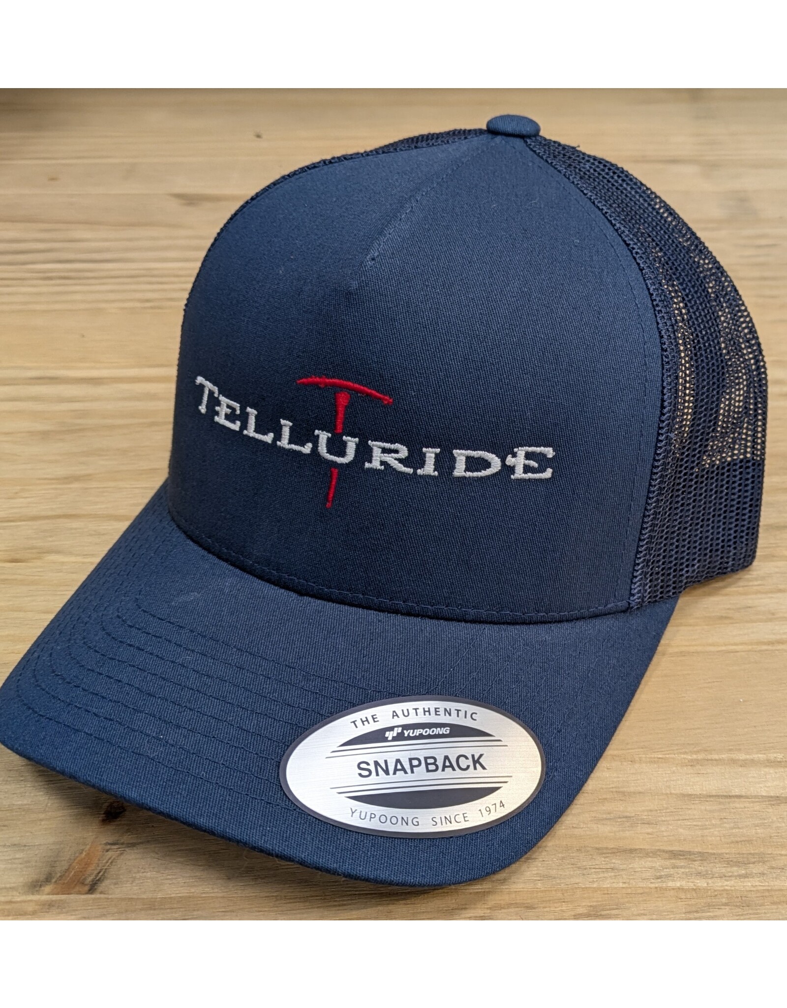 4IMPRINT YUPOONG TRUCKER 143845 NAVY NAVY PICK AXE HAT