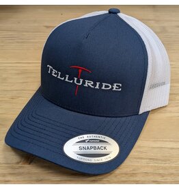4IMPRINT YUPOONG TRUCKER 143845 NAVY WHITE PICK AXE HAT