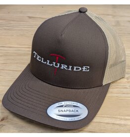 4IMPRINT YUPOONG TRUCKER 143845 BROWN KHAKI PICK AXE HAT