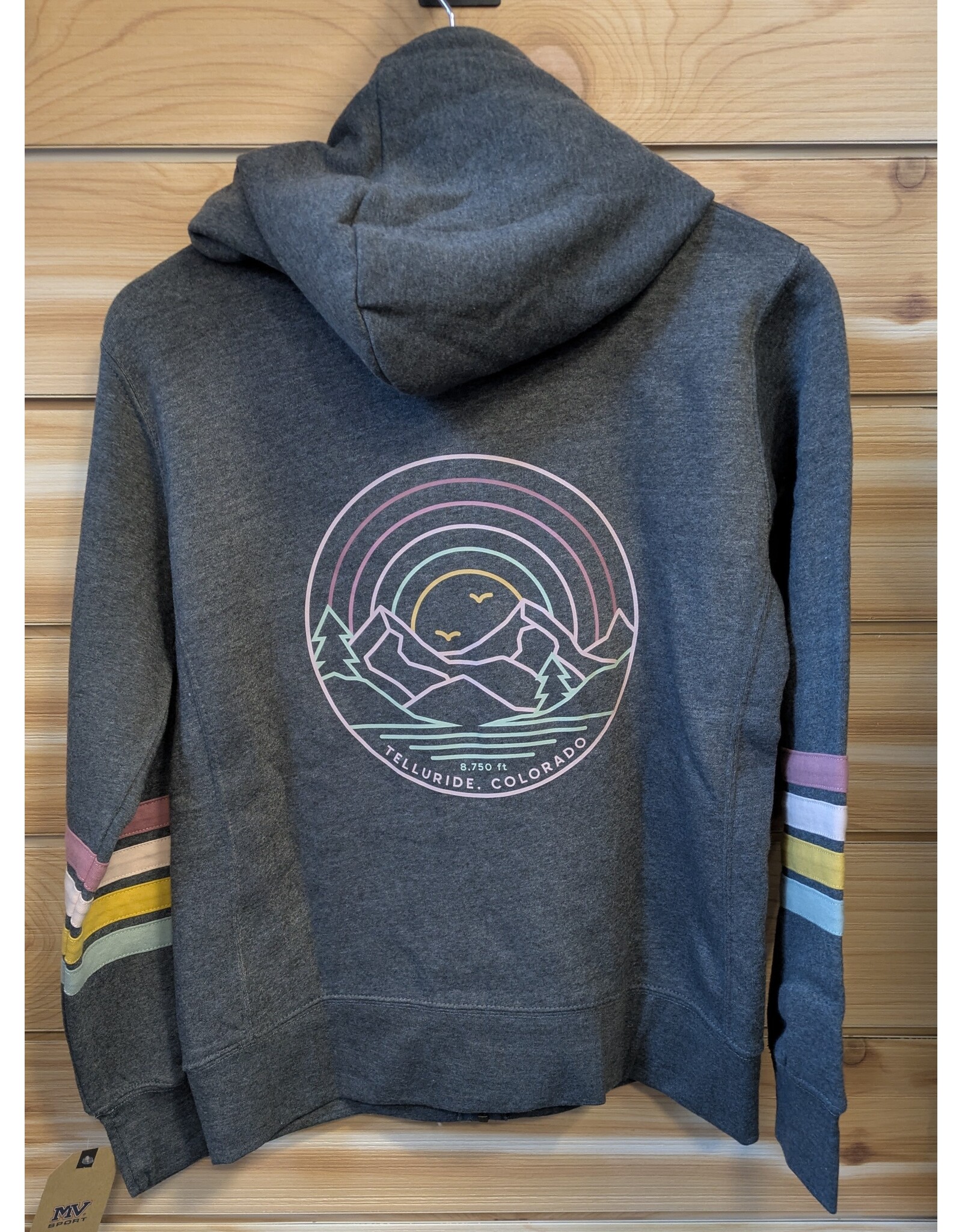 MV SPORT #902T  ARM STRIPES CDBQXPGLF8 ZIP HOOD