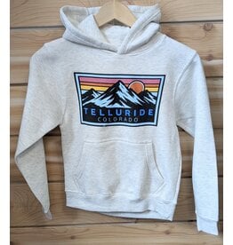 LONE ROCK #952A MTN STRIPES SUNSET YOUTH HOOD