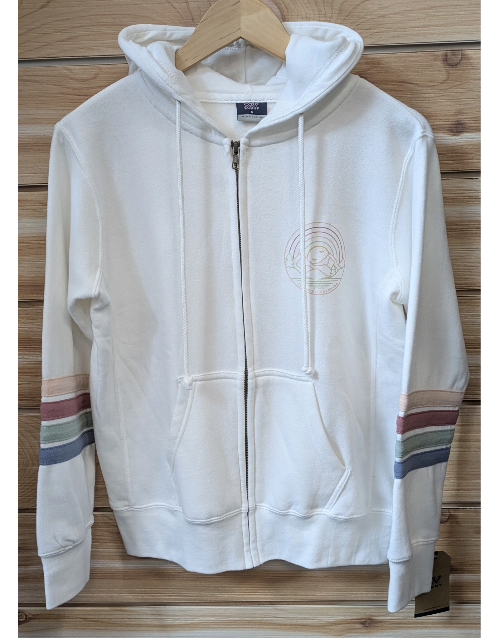 MV SPORT #902T  ARM STRIPES CDBQXPGLF8 ZIP HOOD