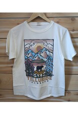 LAKESHIRTS #950A STRETCH FAR MTNS FLORAL SS
