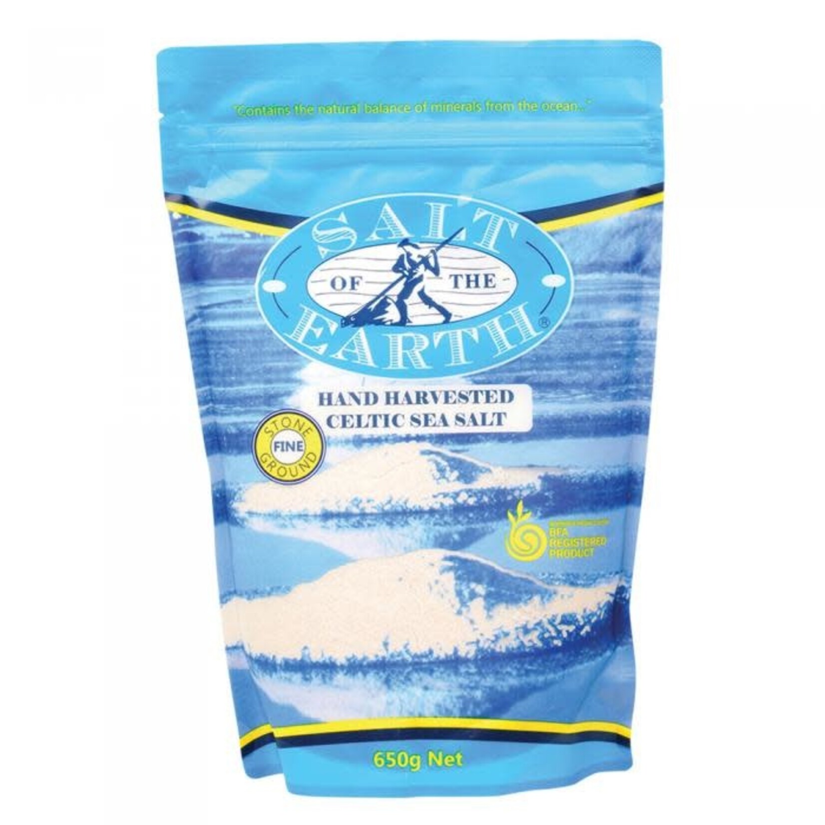Salt of the Earth Salt of the Earth Celtic Sea Salt  Stoneground Fine 650g
