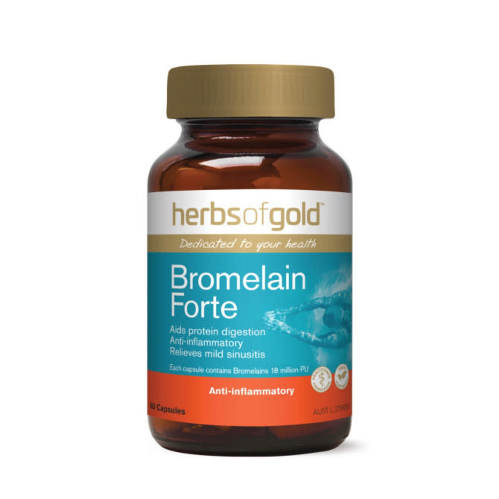 Herbs of Gold Herbs of Gold Bromelain Forte 60 Capsules