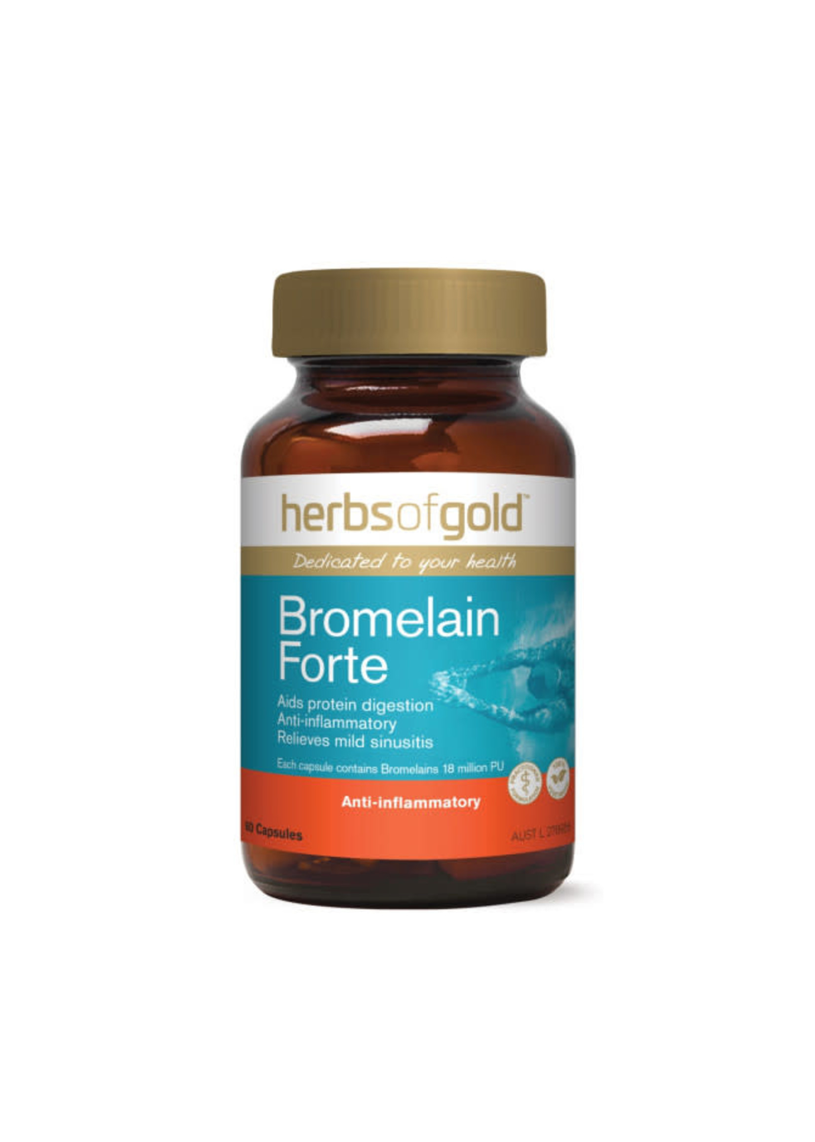 Herbs of Gold Herbs of Gold Bromelain Forte 60 Capsules