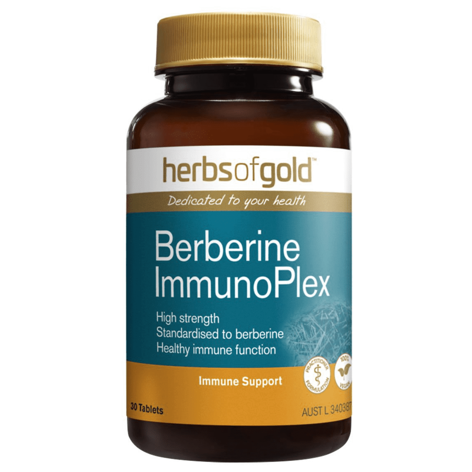 Herbs of Gold Herbs of Gold Berberine Immunoplex 30 Tabs
