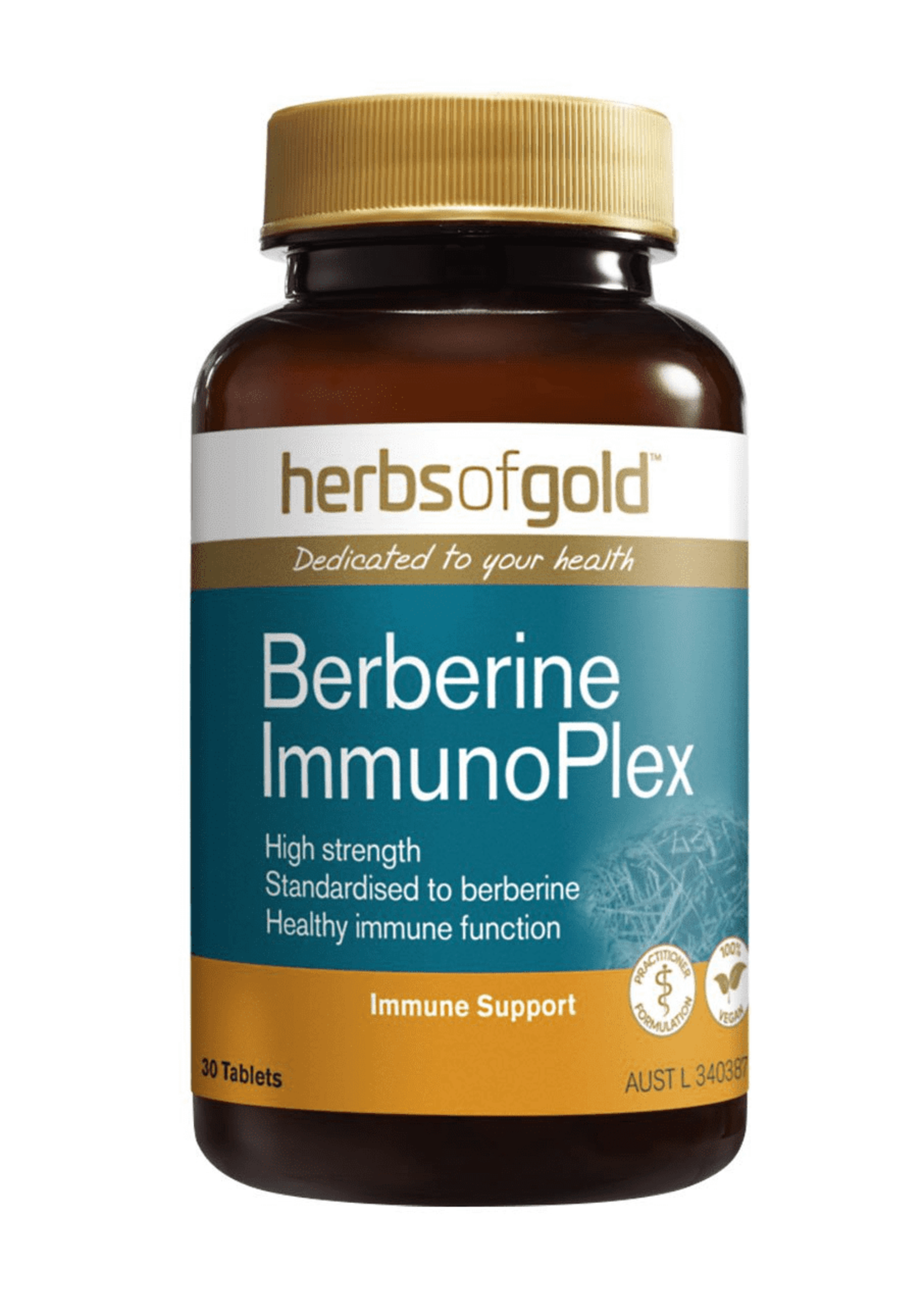 Herbs of Gold Herbs of Gold Berberine Immunoplex 30 Tabs