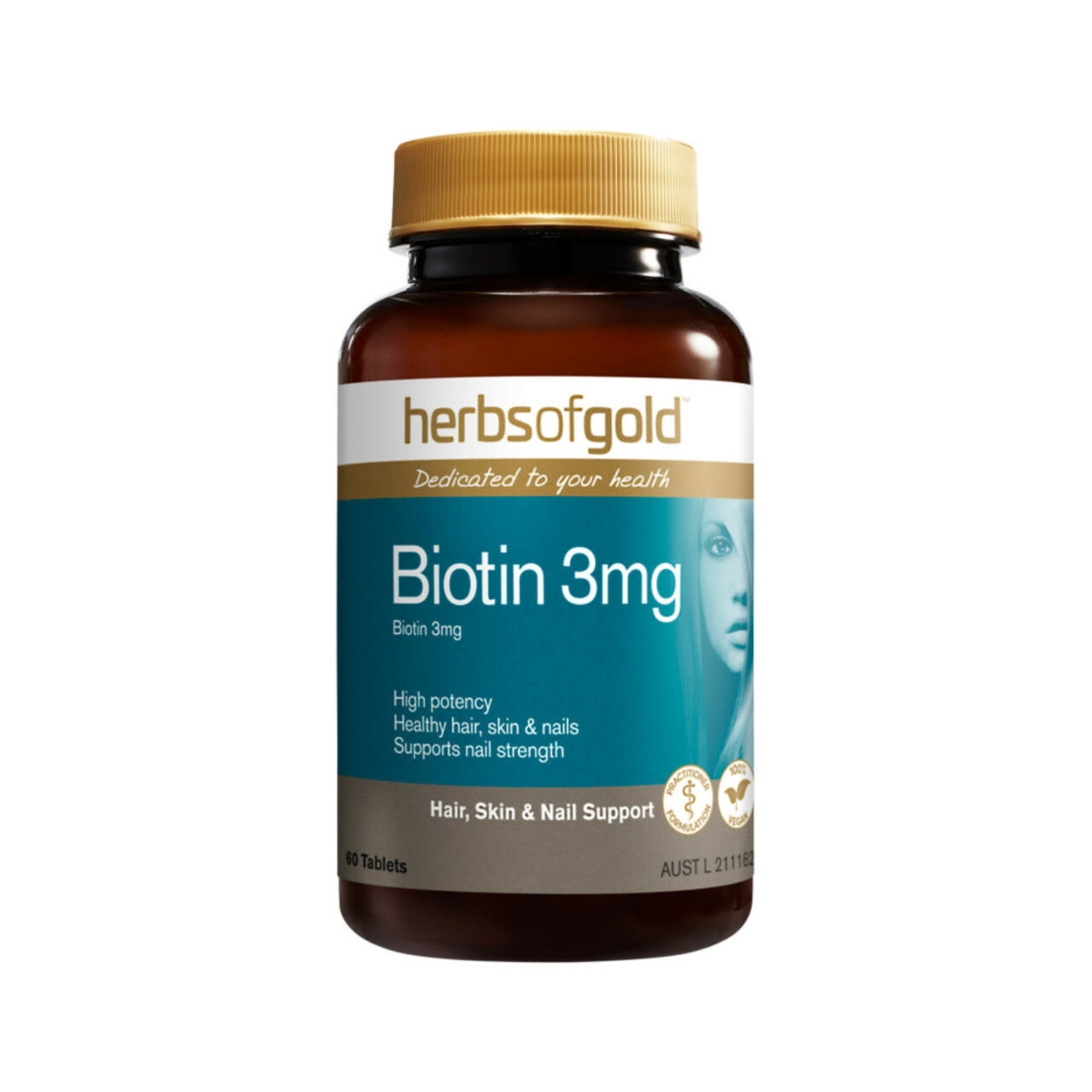 Herbs of Gold Herbs of Gold Biotin 3mg 60 tabs