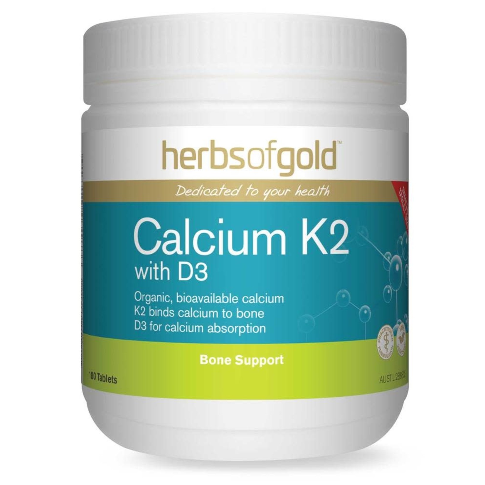 Herbs of Gold Herbs of Gold Calcium K2 with D3 90