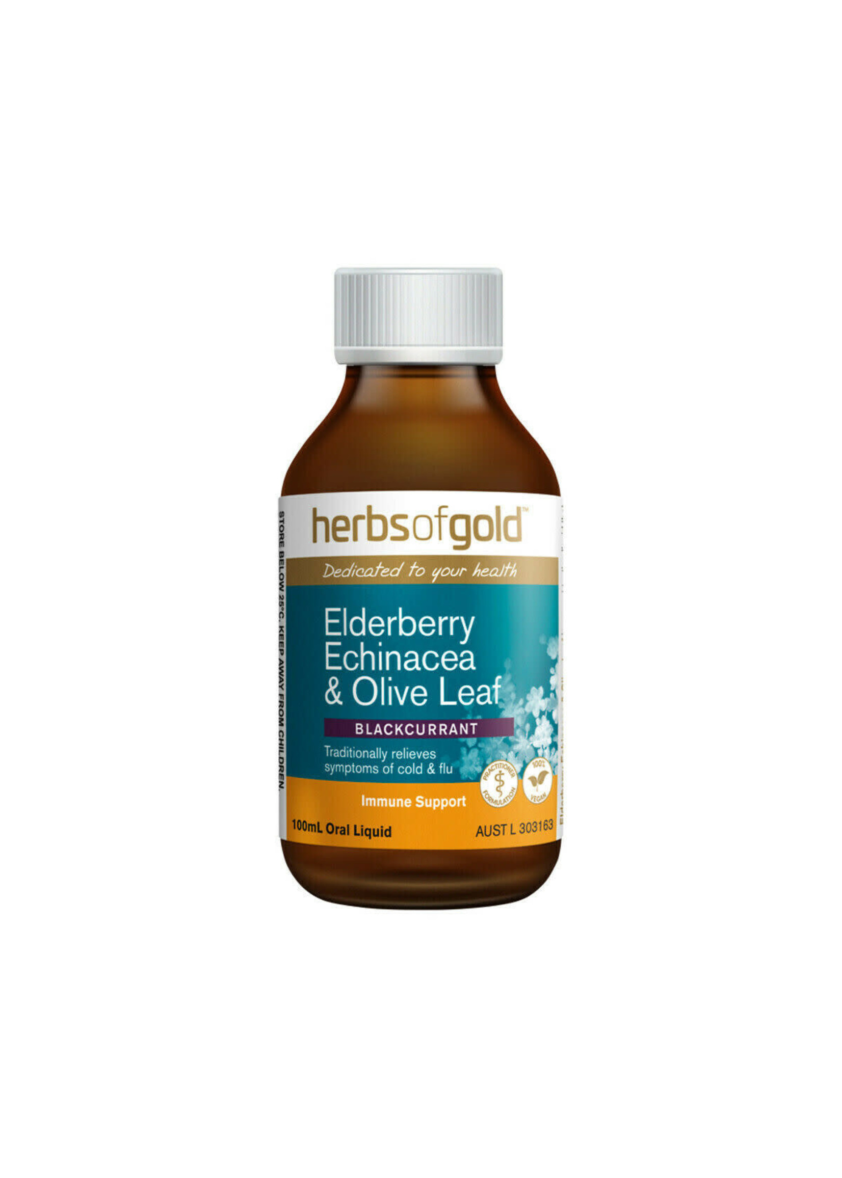 Herbs of Gold Herbs of Gold Elderberry Echinacea & Olive Leaf 100 ml liquid