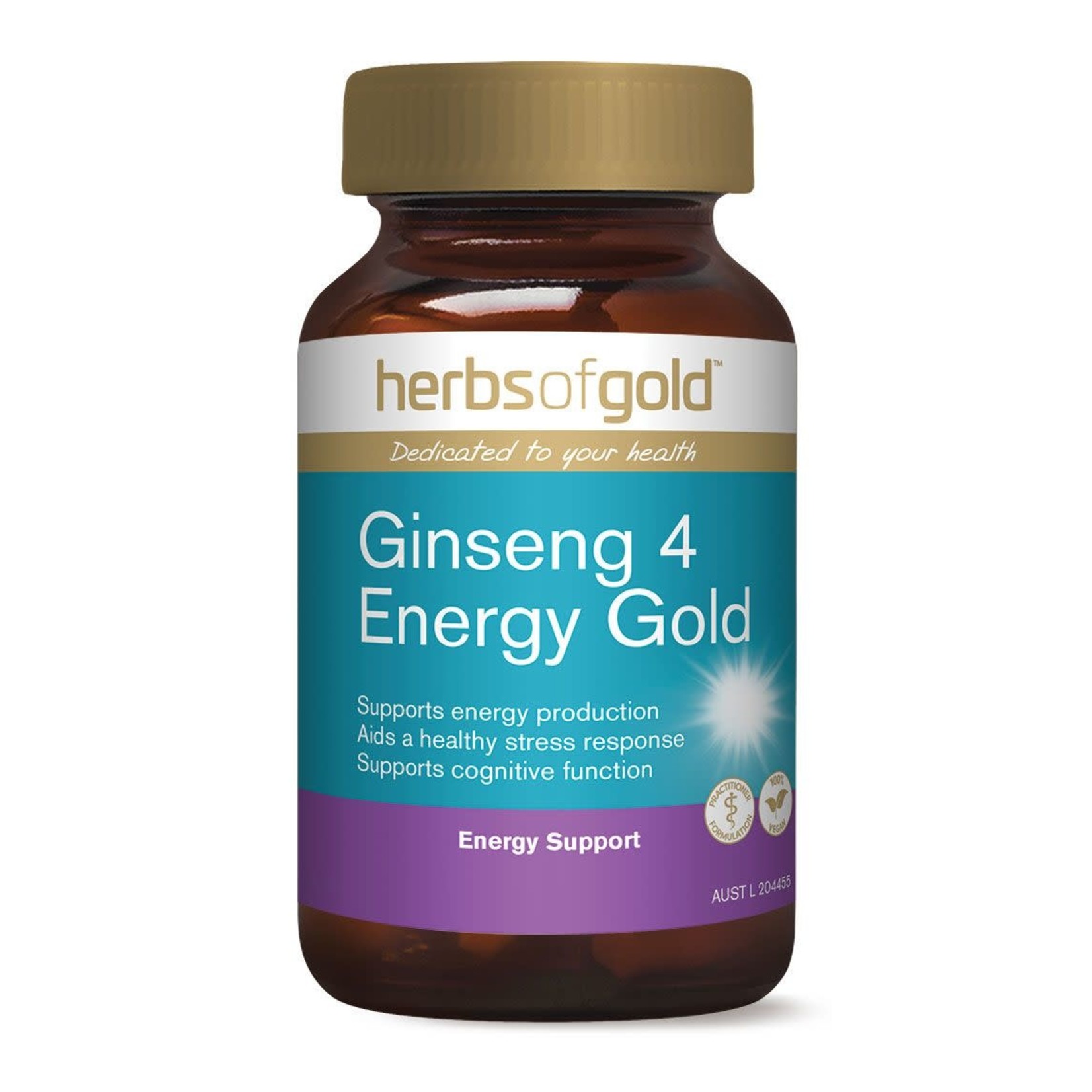Herbs of Gold Herbs of Gold Ginseng 4 Energy Gold 30 tabs