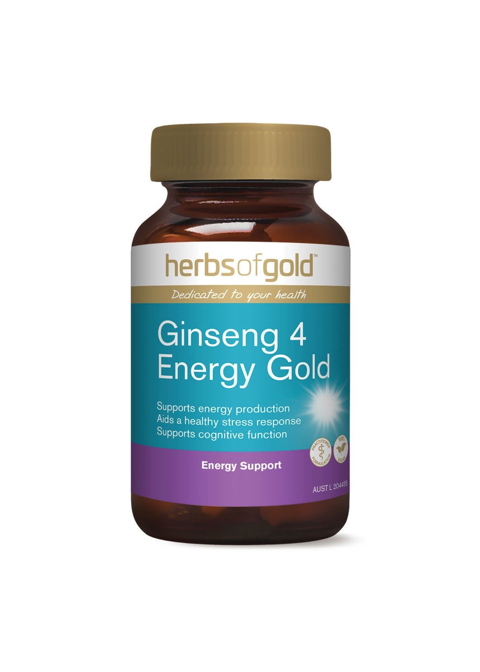 Herbs of Gold Herbs of Gold Ginseng 4 Energy Gold 30 tabs