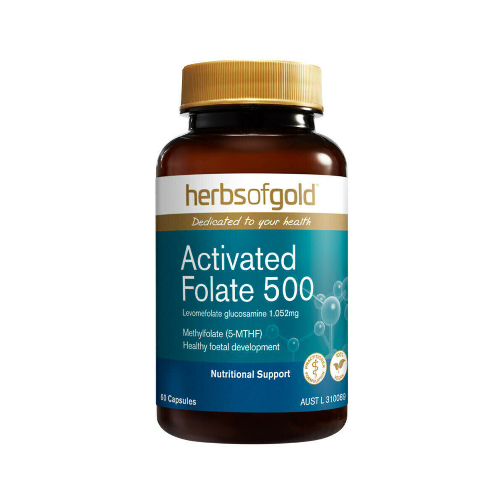 Herbs of Gold Herbs of Gold Activated Folate 500 60 caps ( DNR)