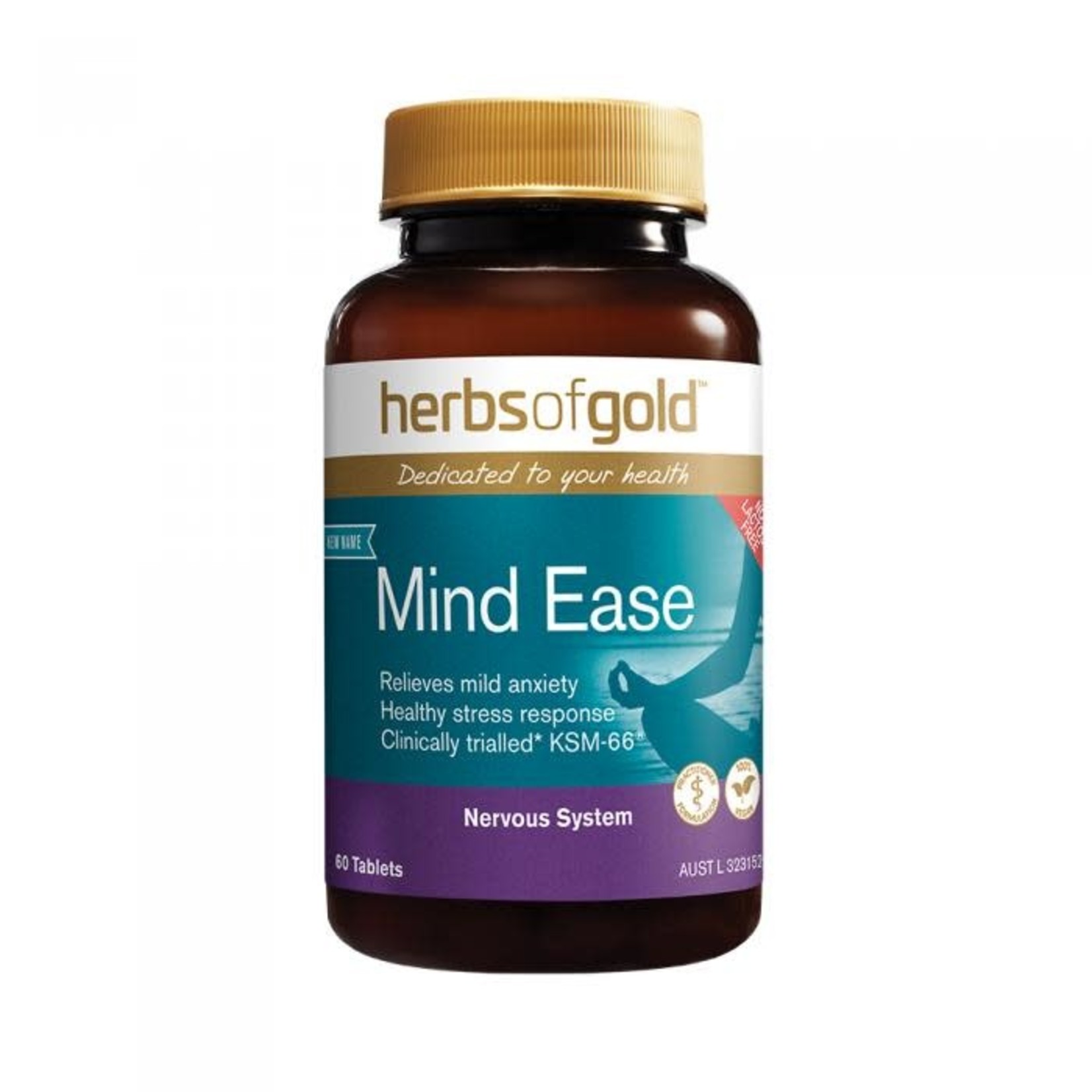 Herbs of Gold Herbs of Gold Mind Ease  60 tabs (DNR)