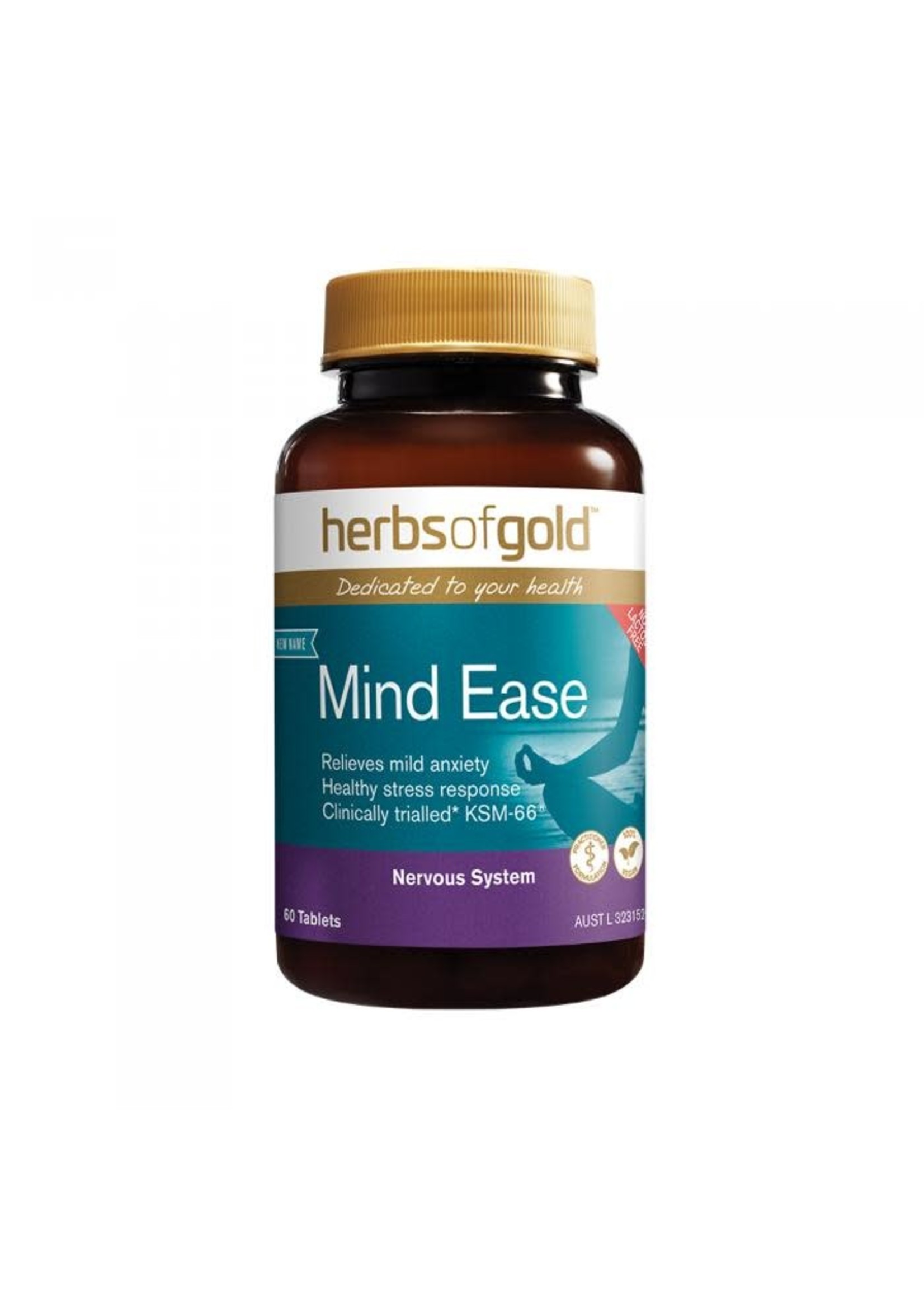 Herbs of Gold Herbs of Gold Mind Ease  60 tabs (DNR)
