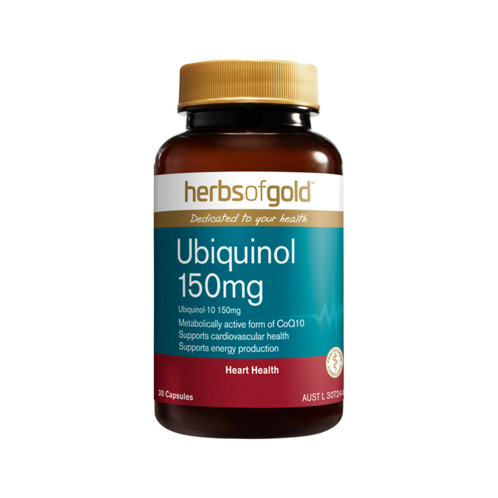 Herbs of Gold Herbs of Gold Ubiquinol 150mg 30 caps
