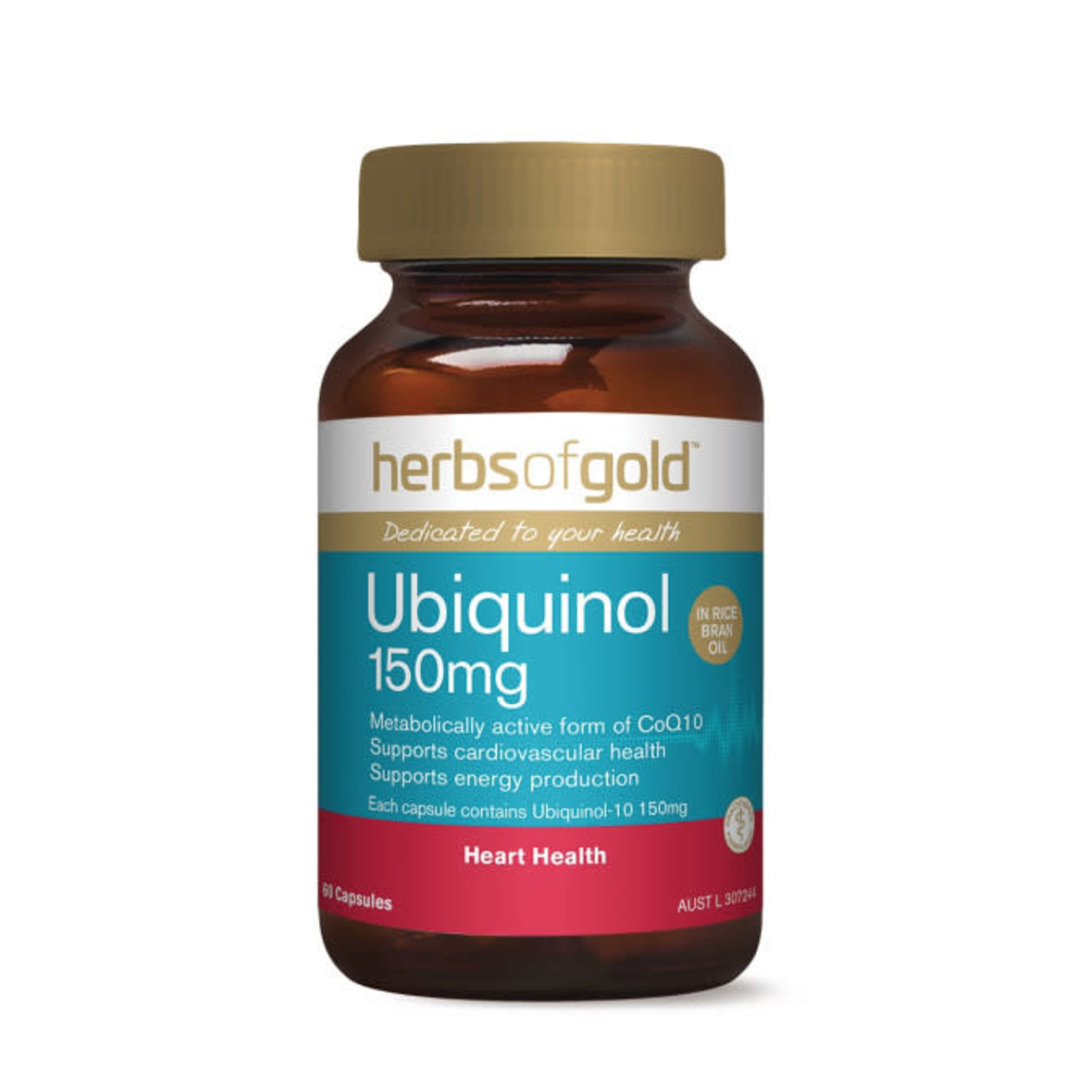 Herbs of Gold Herbs of Gold Ubiquinol 150mg 60 caps (SPECIAL ORDER ONLY)