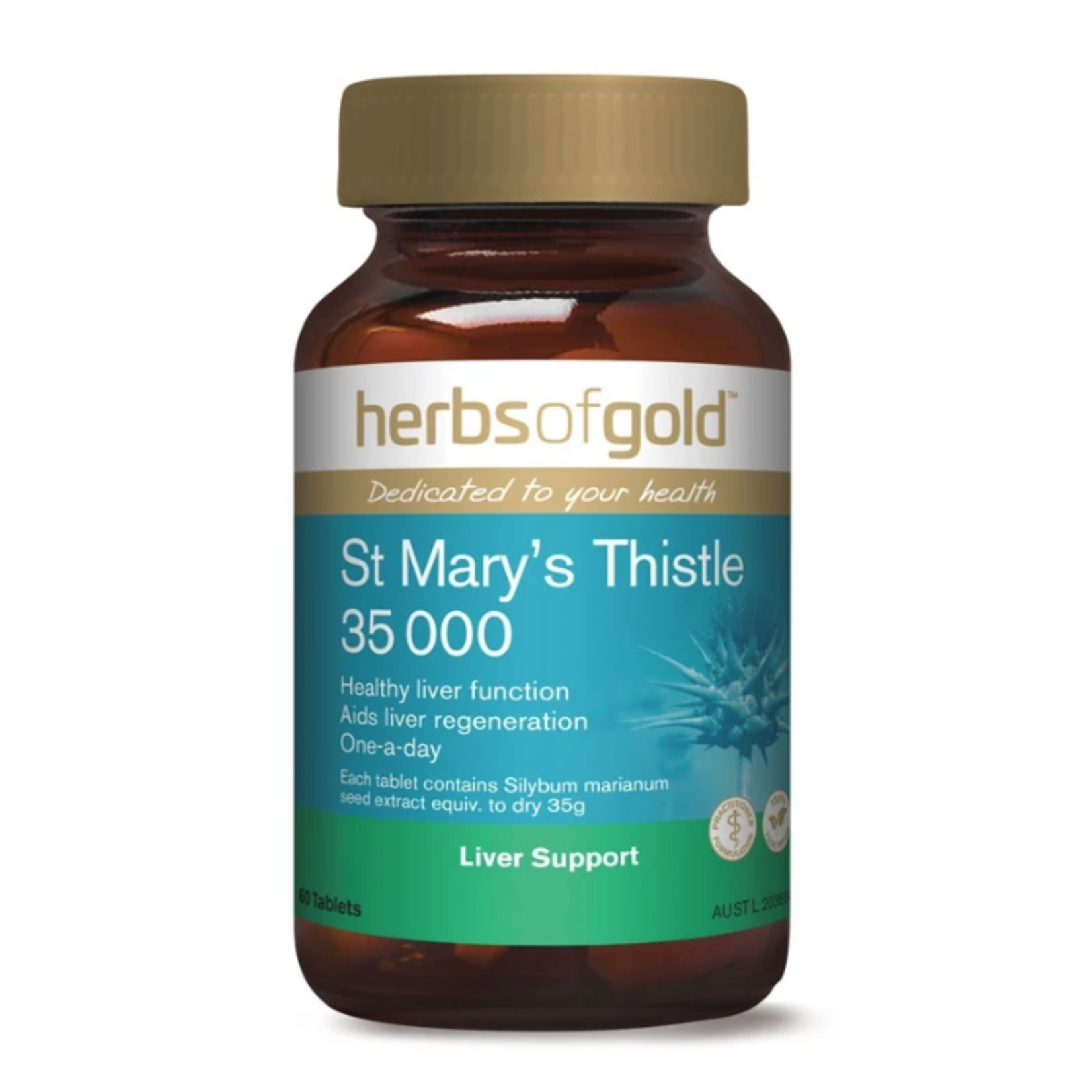Herbs of Gold Herbs of Gold St Marys Thistle 35000mg 60 tablets