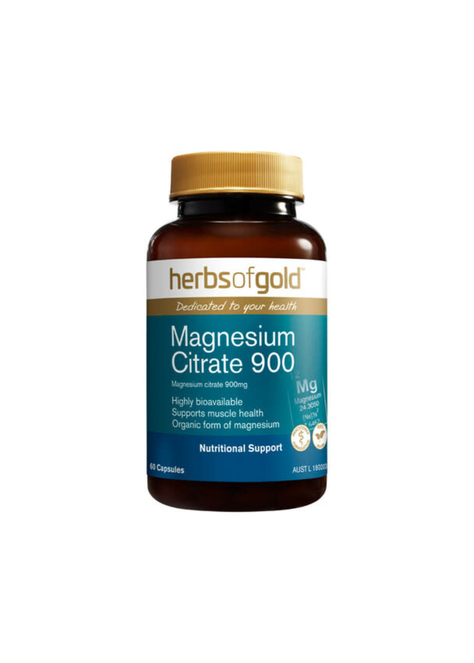 Herbs of Gold Herbs of Gold Magnesium Citrate 900mg 60 caps